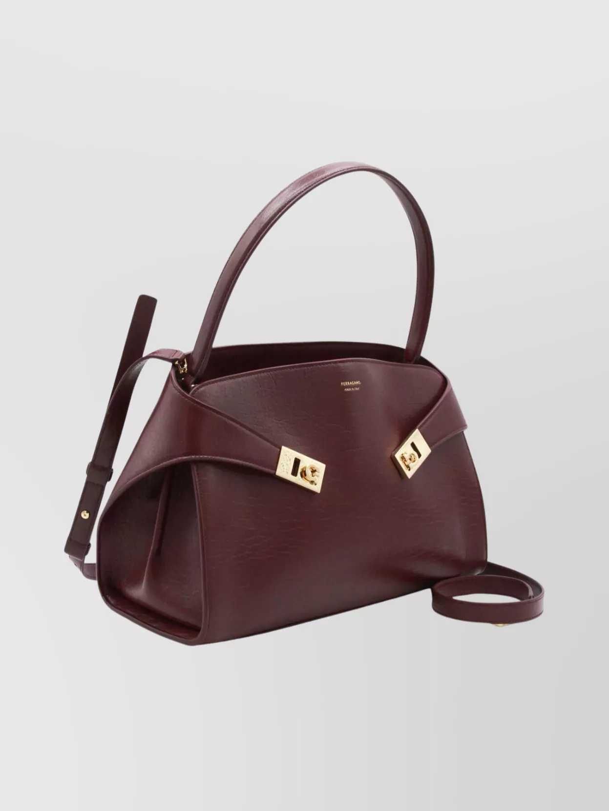 Ferragamo Structured Shoulder Bag Detachable Strap