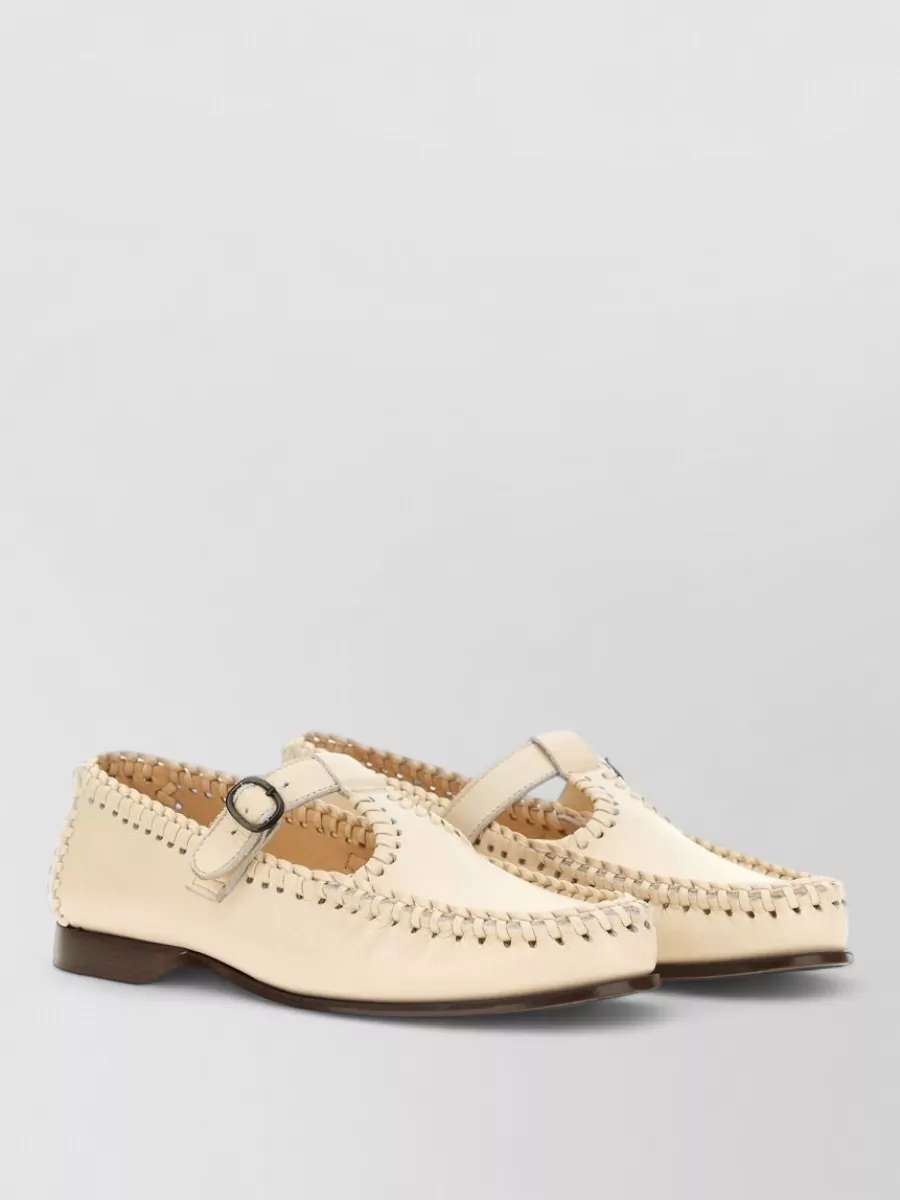 Hereu Leather T-Bar Loafers