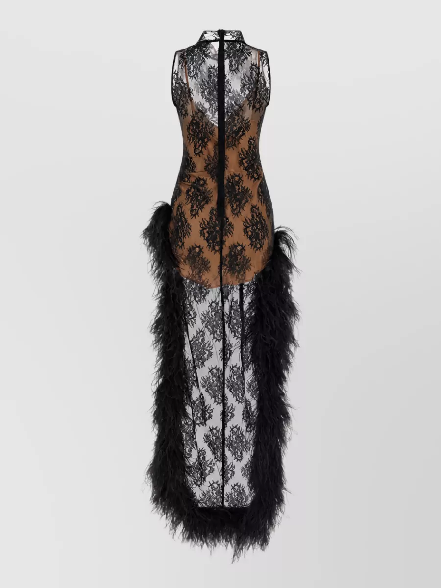 Giuseppe Di Morabito sleeveless high neck maxi dress with train