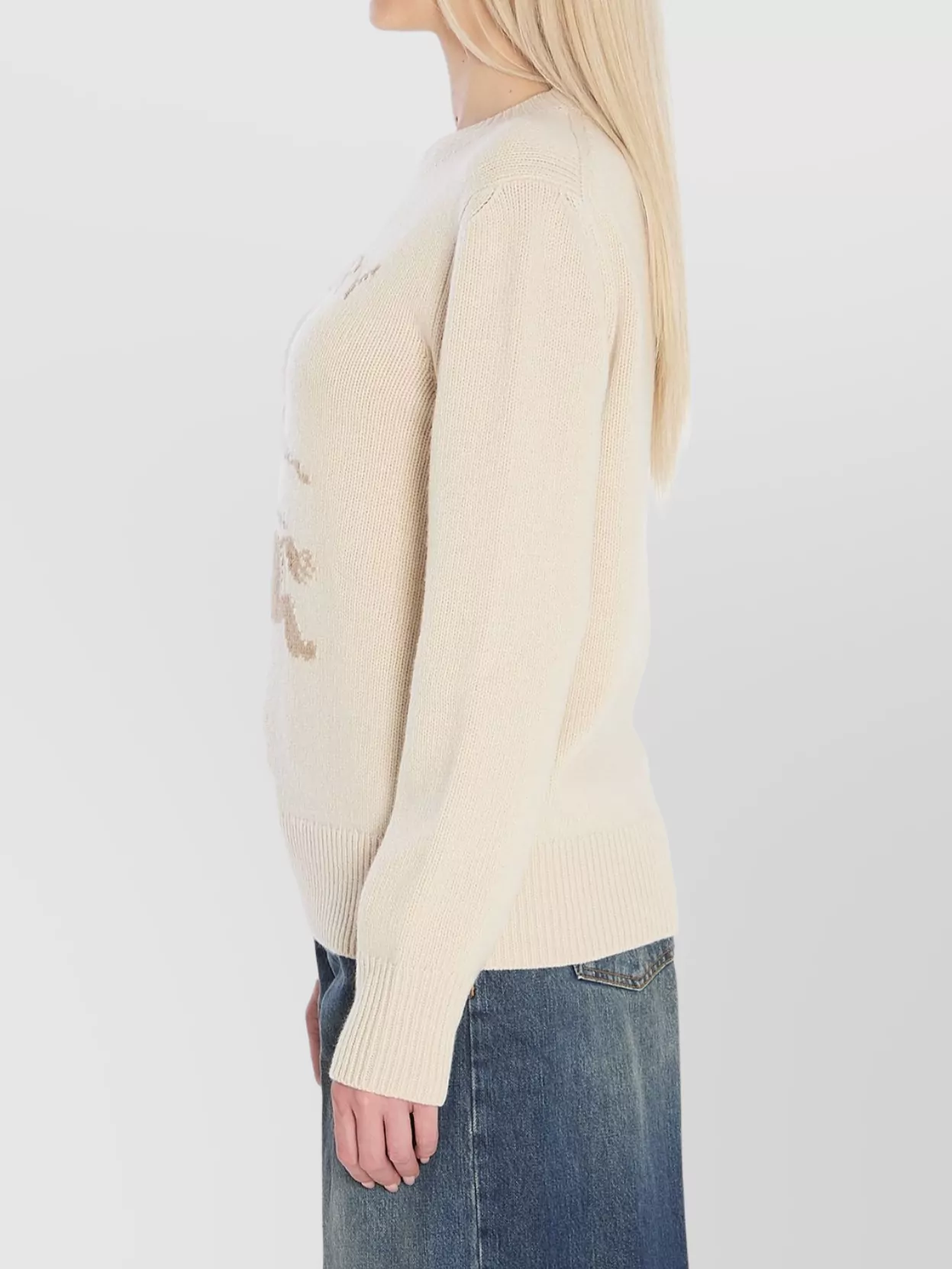Burberry Wool And Cashmere Sweater In Neutral