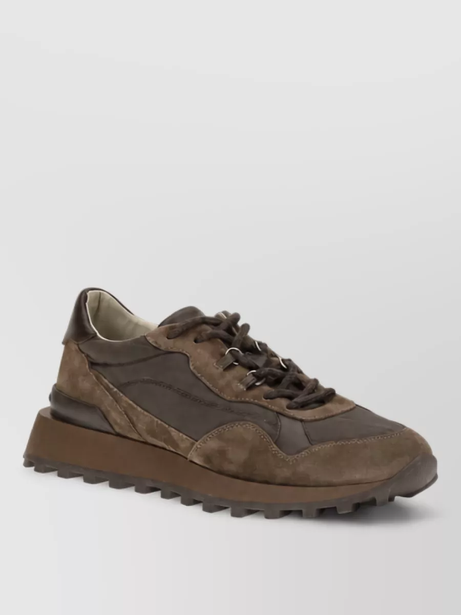 Brunello Cucinelli leather lace-up sneakers