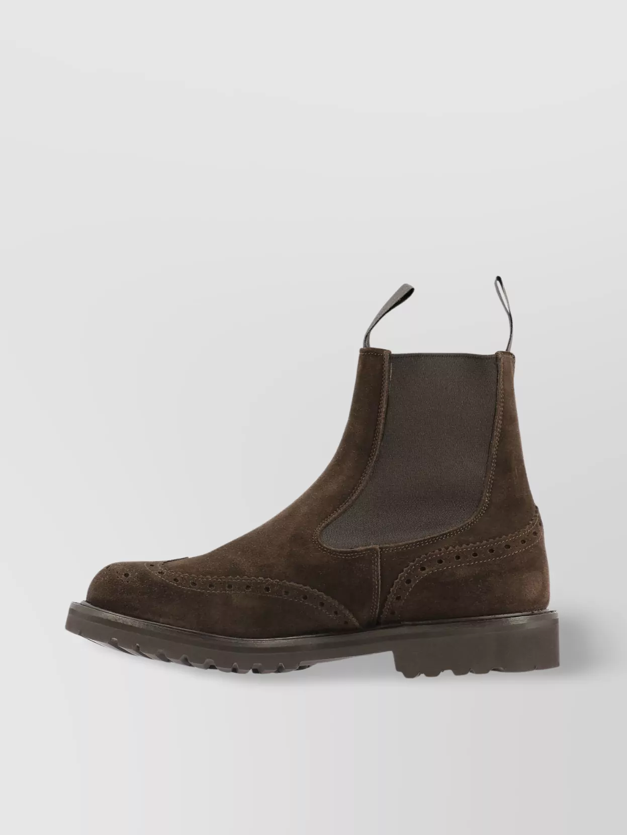 Tricker's "silvia" Suede Ankle Boots With Lug Sole In Green
