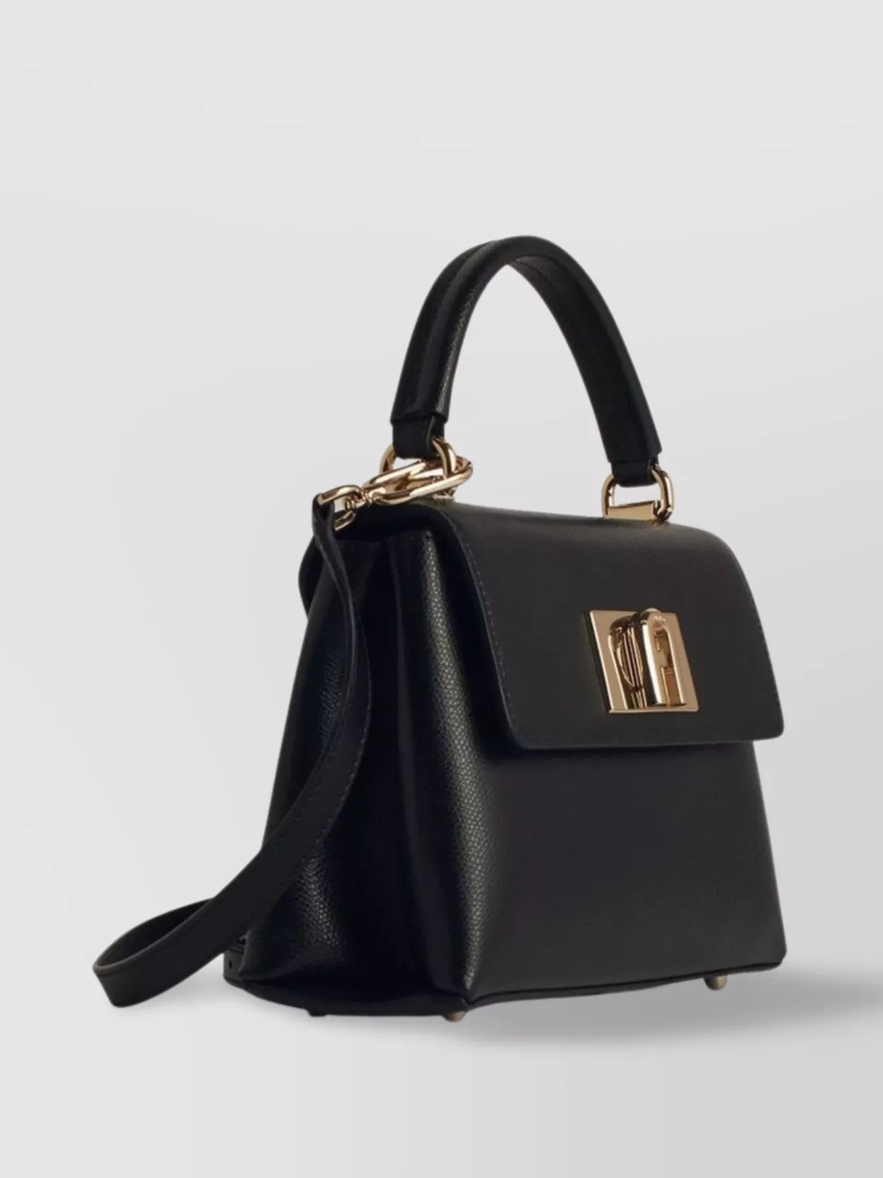 Furla Leather Mini Bag With Detachable Strap And Metal Hardware
