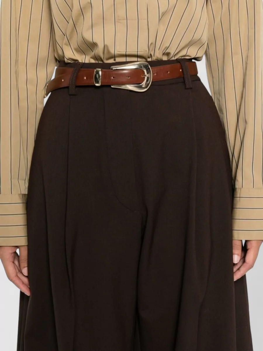 Thelatest High-Rise Pleated Wide-Leg Trousers