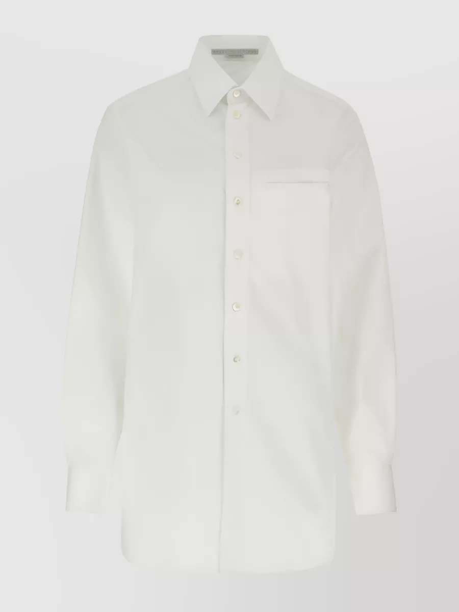 Shop Stella Mccartney Long Sleeves Ethical Cotton Shirt In White