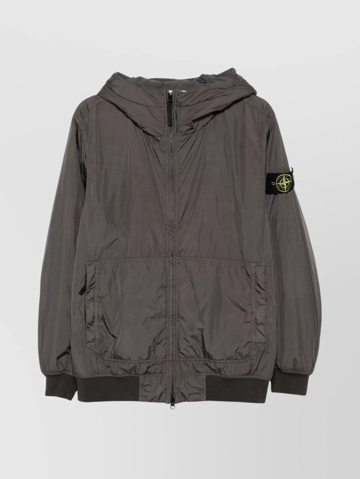 Stone Island 4100013 Hooded Down Jacket In Gray
