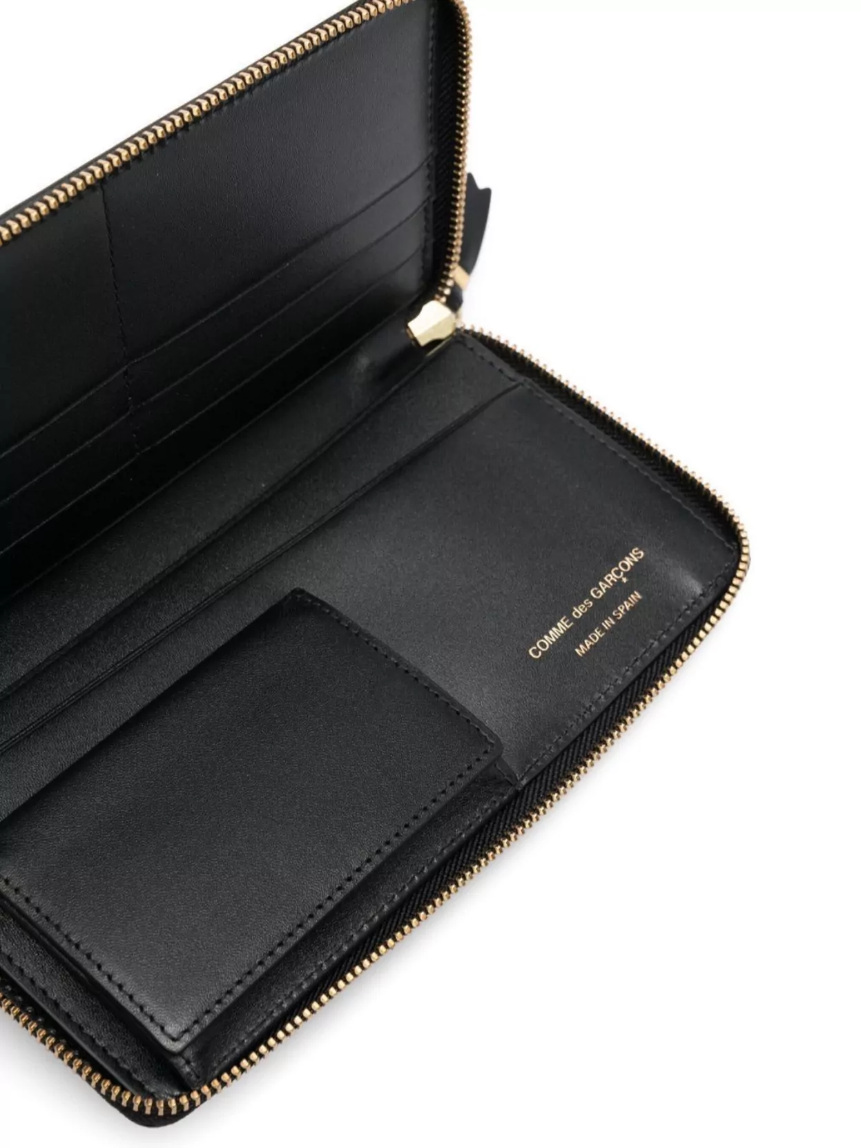 Comme Des Garçons Leather Wallet Zip-Around Design