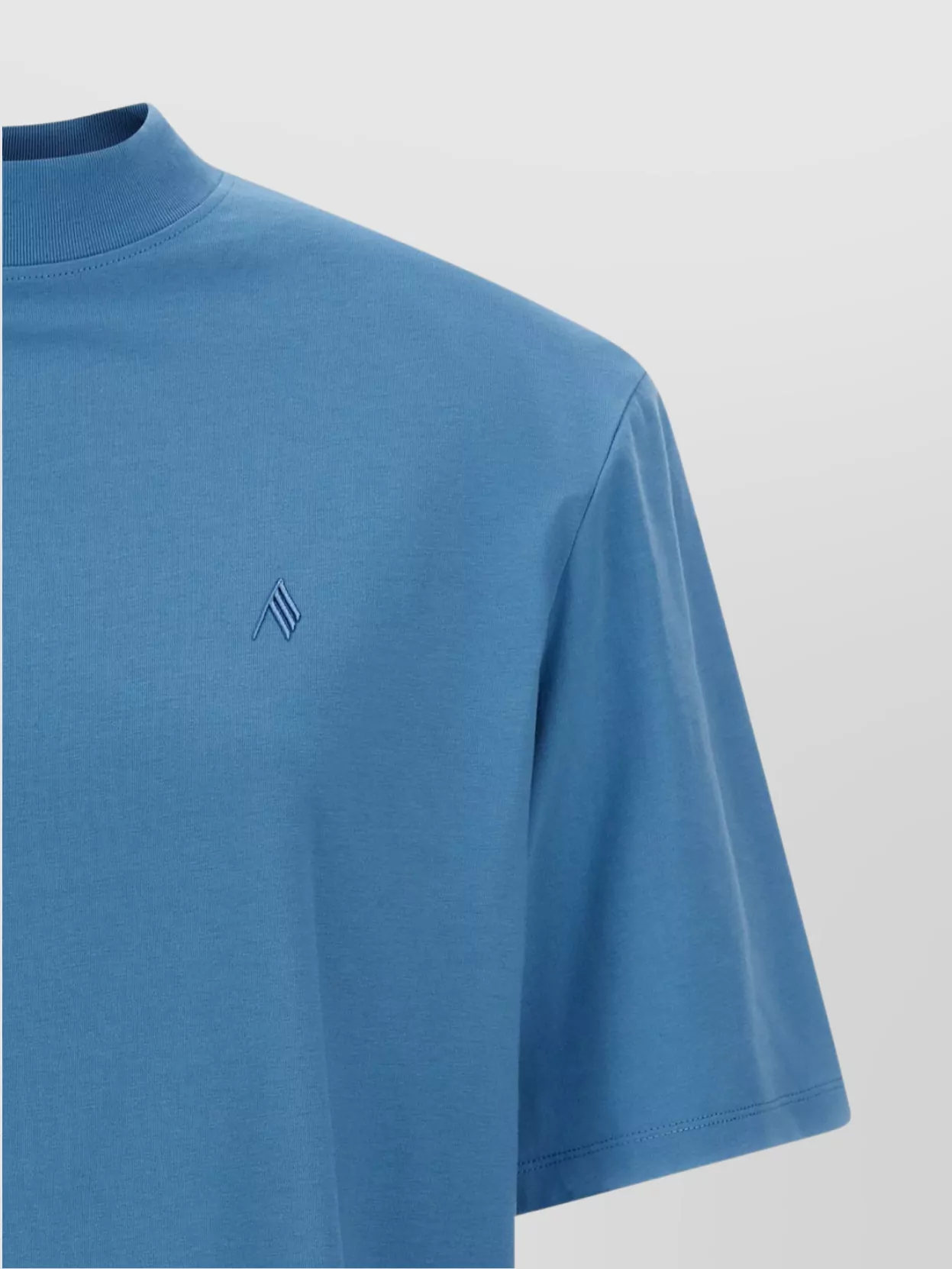 The Attico High Neck Short Sleeve Top