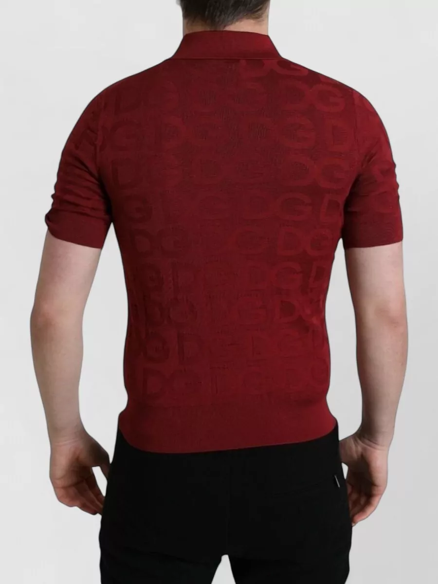 Dolce&Gabbana Silk Short-Sleeve Polo Shirt