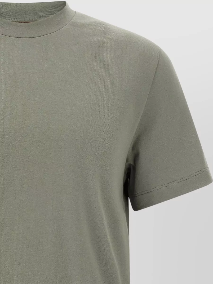 Brioni Cotton Crew Neck T Shirt Side Slit