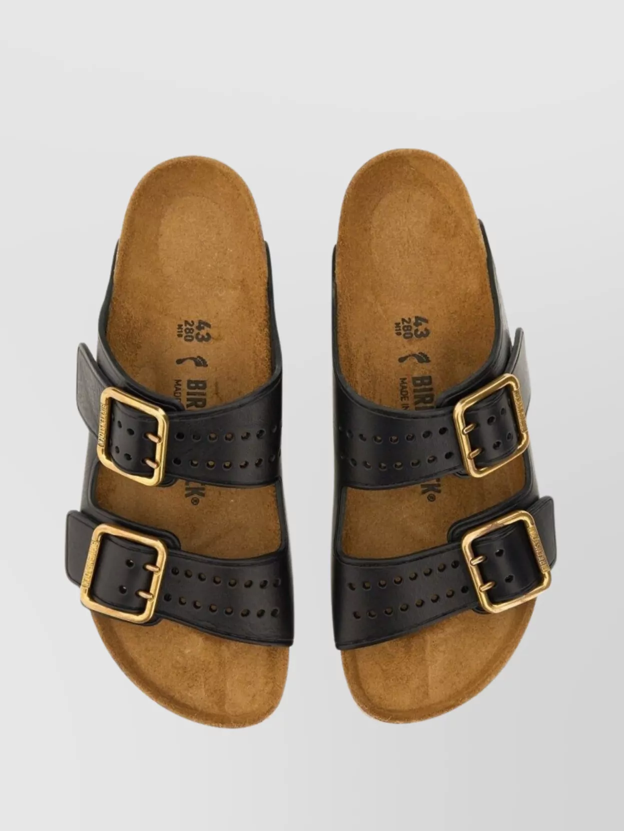 Birkenstock Flat Sole Narrow Fit Open Toe Perforated Sandal