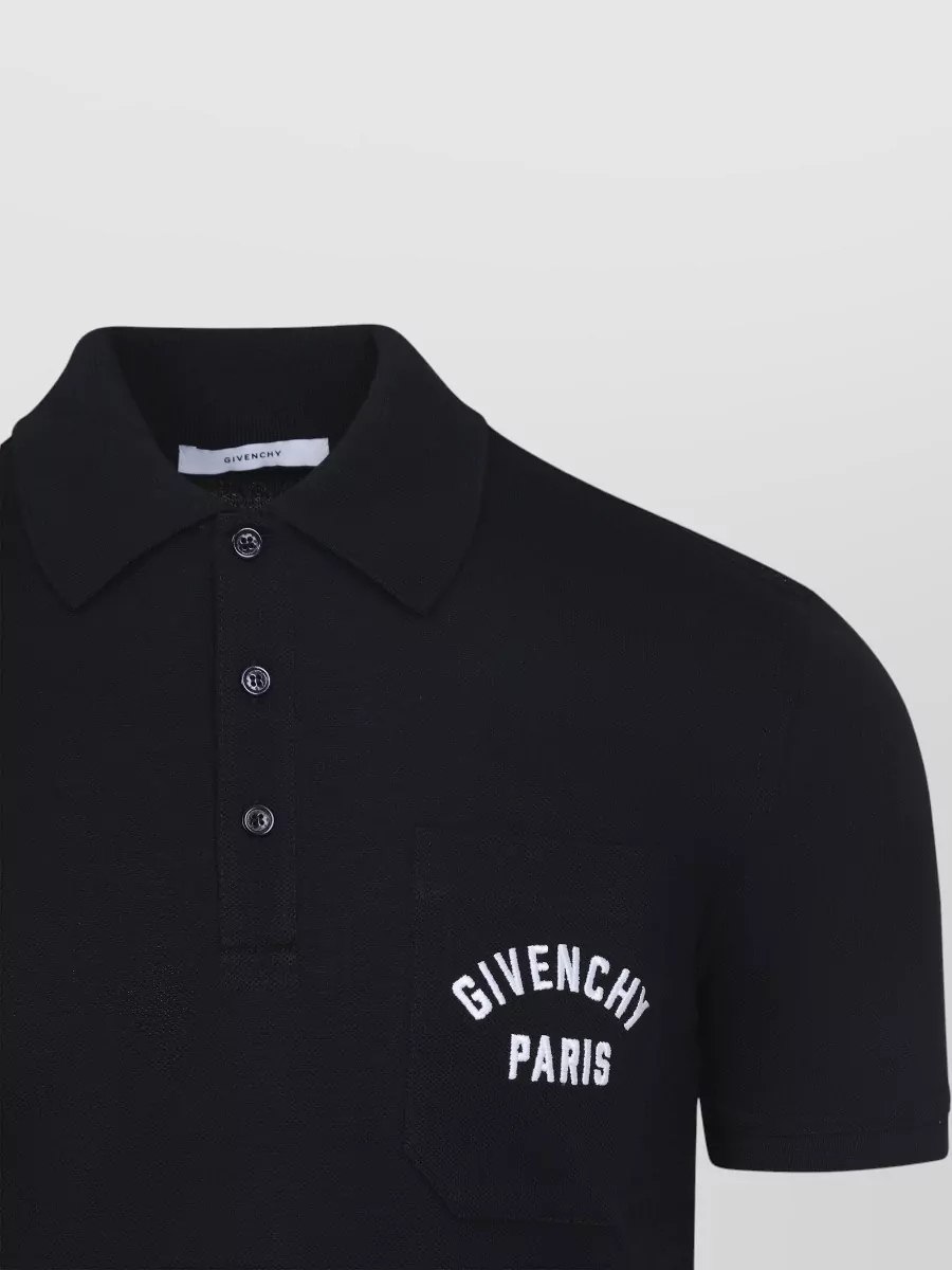 Givenchy Shirt Chest Pocket Polo Collar Short Sleeves