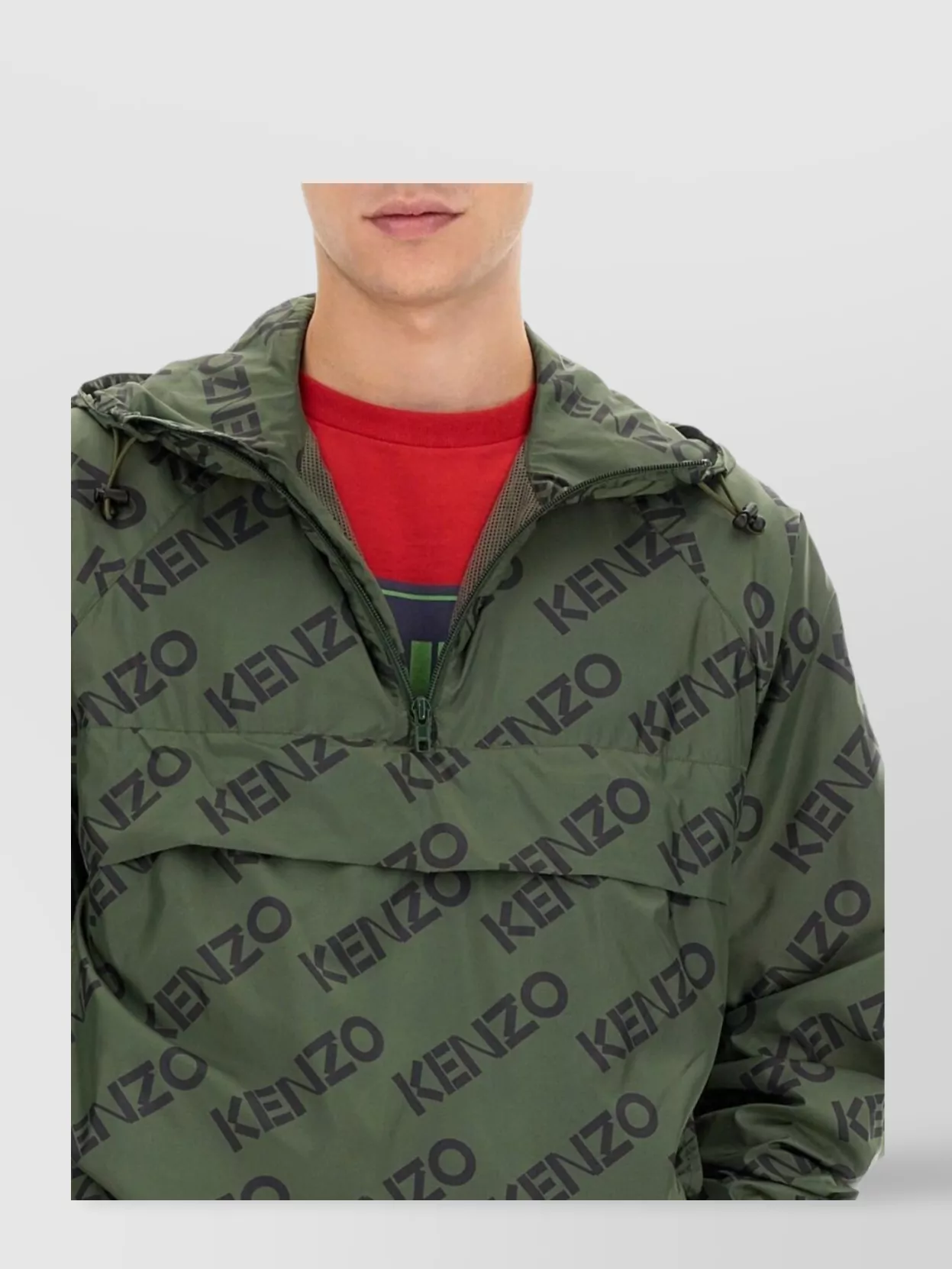 Kenzo Initials Hooded Jacket Drawstring Hem