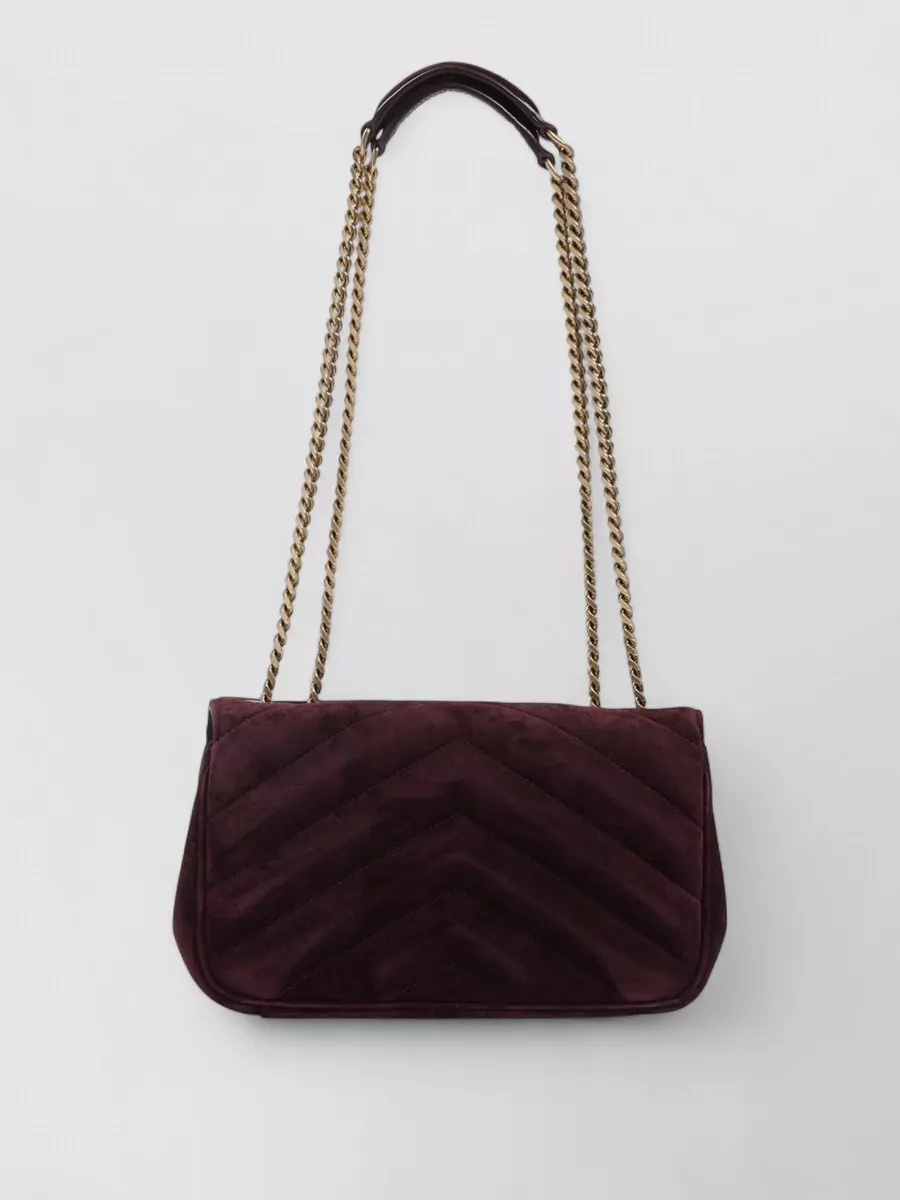 Saint Laurent Lou Lou Small Suede Shoulder Bag