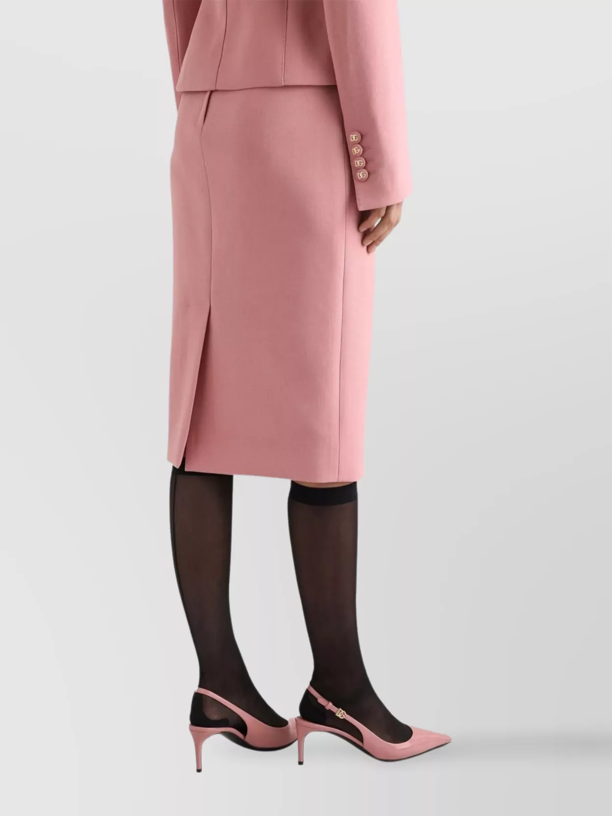 Dolce & Gabbana Midi Pencil Skirt In Pink
