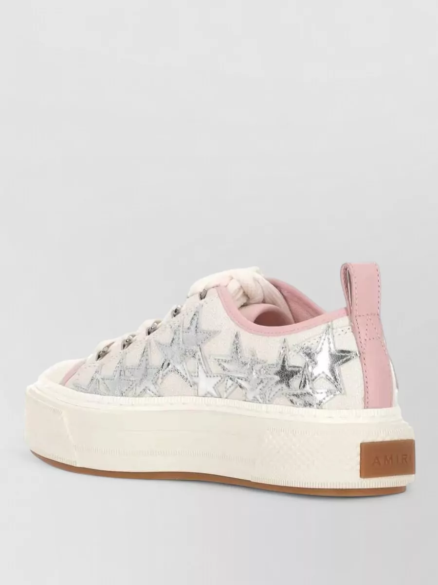 Amiri Leather Star-Embellished Low-Top Sneakers