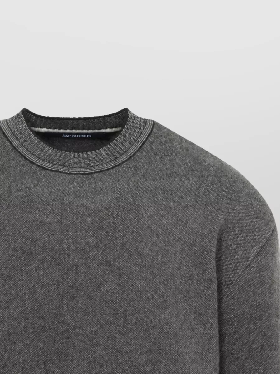 Jacquemus Cashmere Merino Wool Ribbed Crew-Neck Sweater