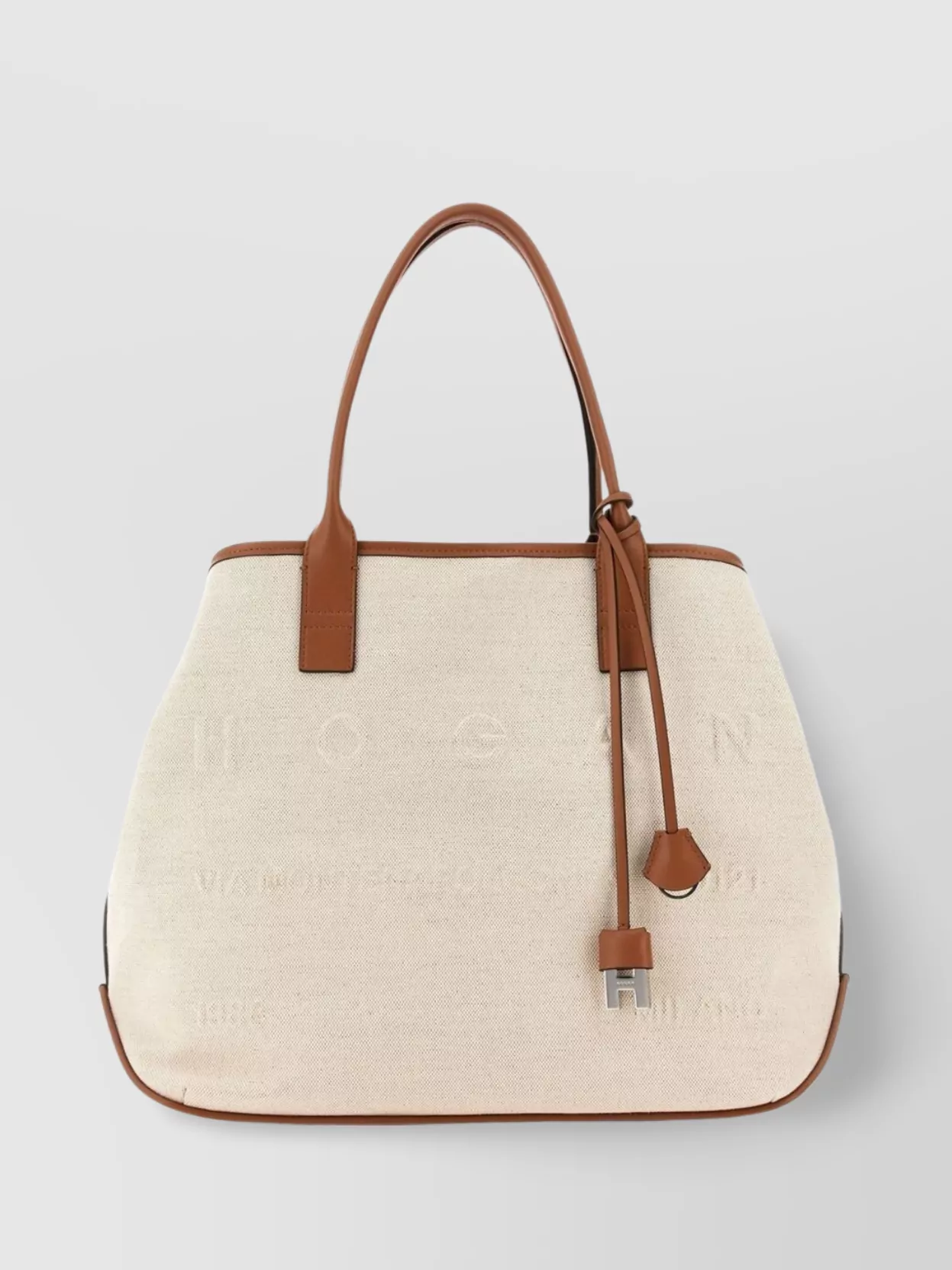 Hogan Medium Canvas Tote Script
