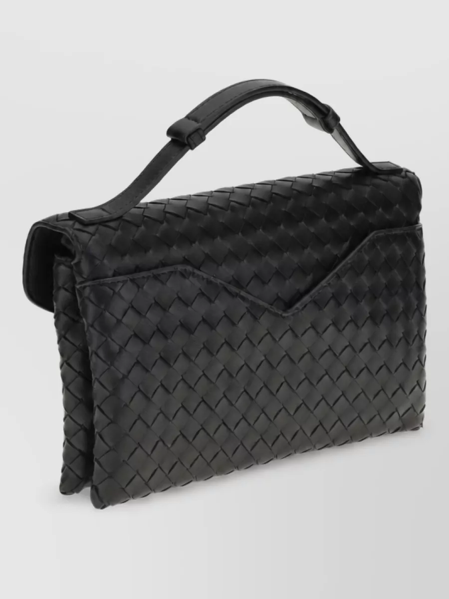 Bottega Veneta Knot Lock Leather Clutch Bag