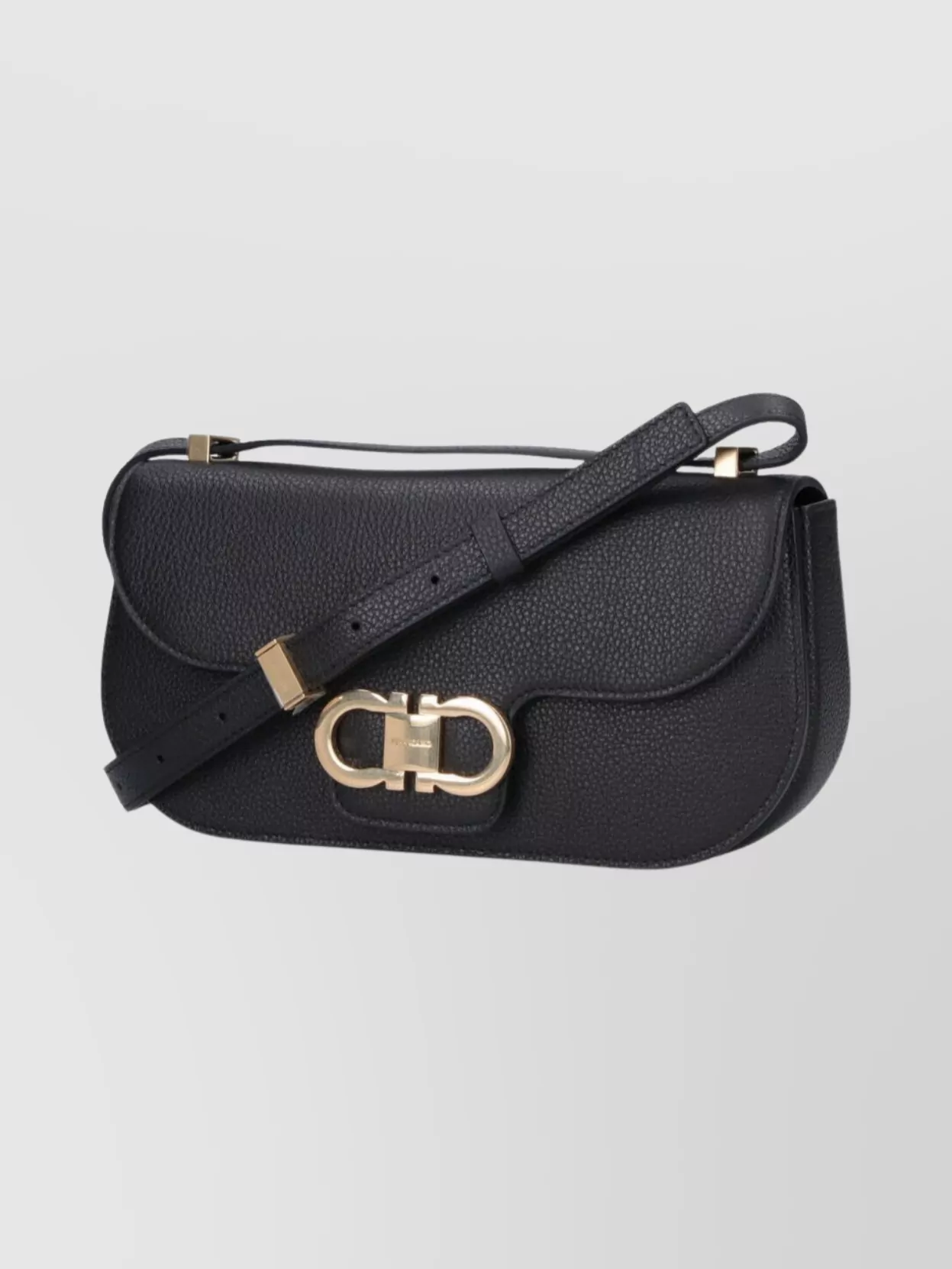 Ferragamo Textured Shoulder Bag Adjustable Strap