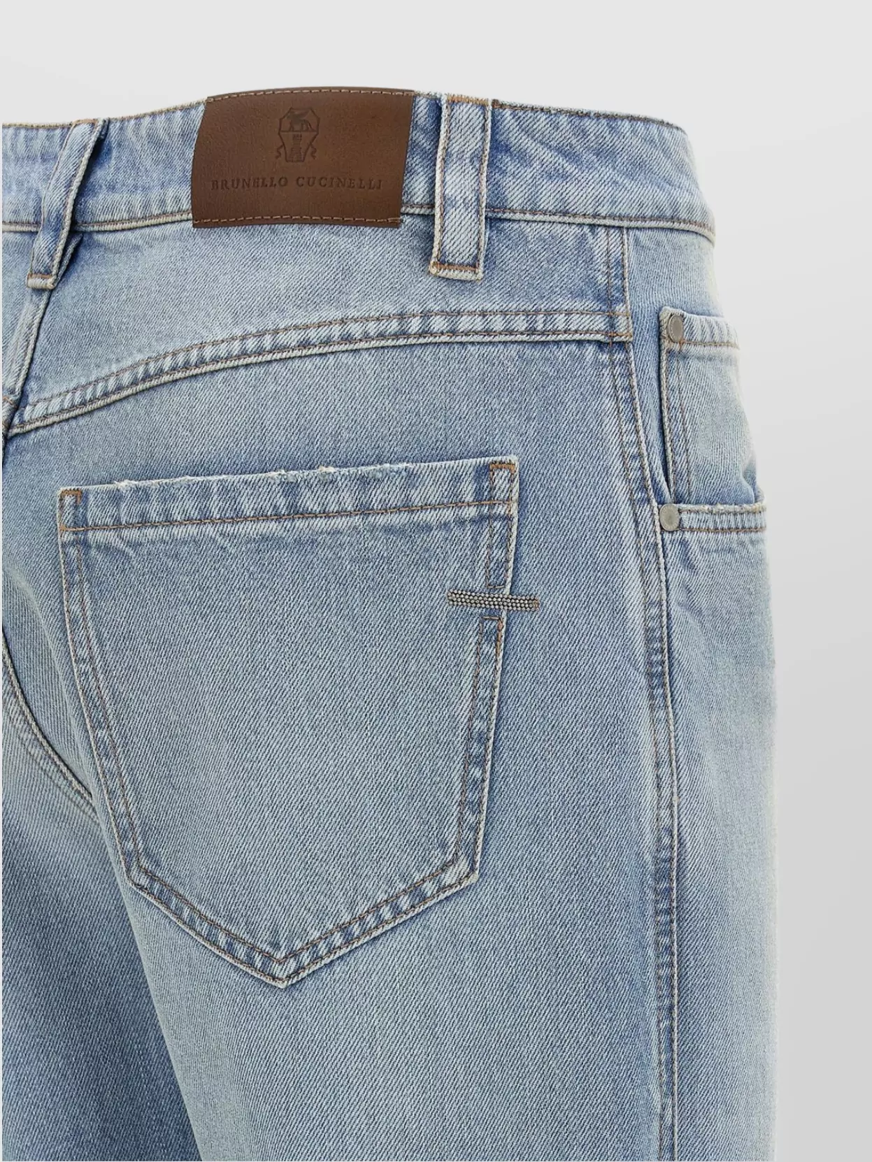 Brunello Cucinelli Straight Leg Jeans Light Blue In Blue