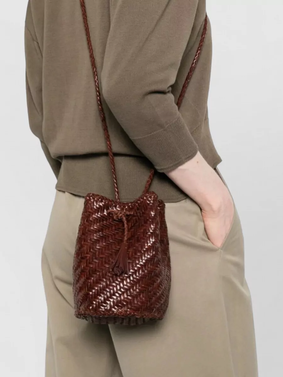 Dragon Diffusion Pompom Double Jump Leather Cross-Body Bag