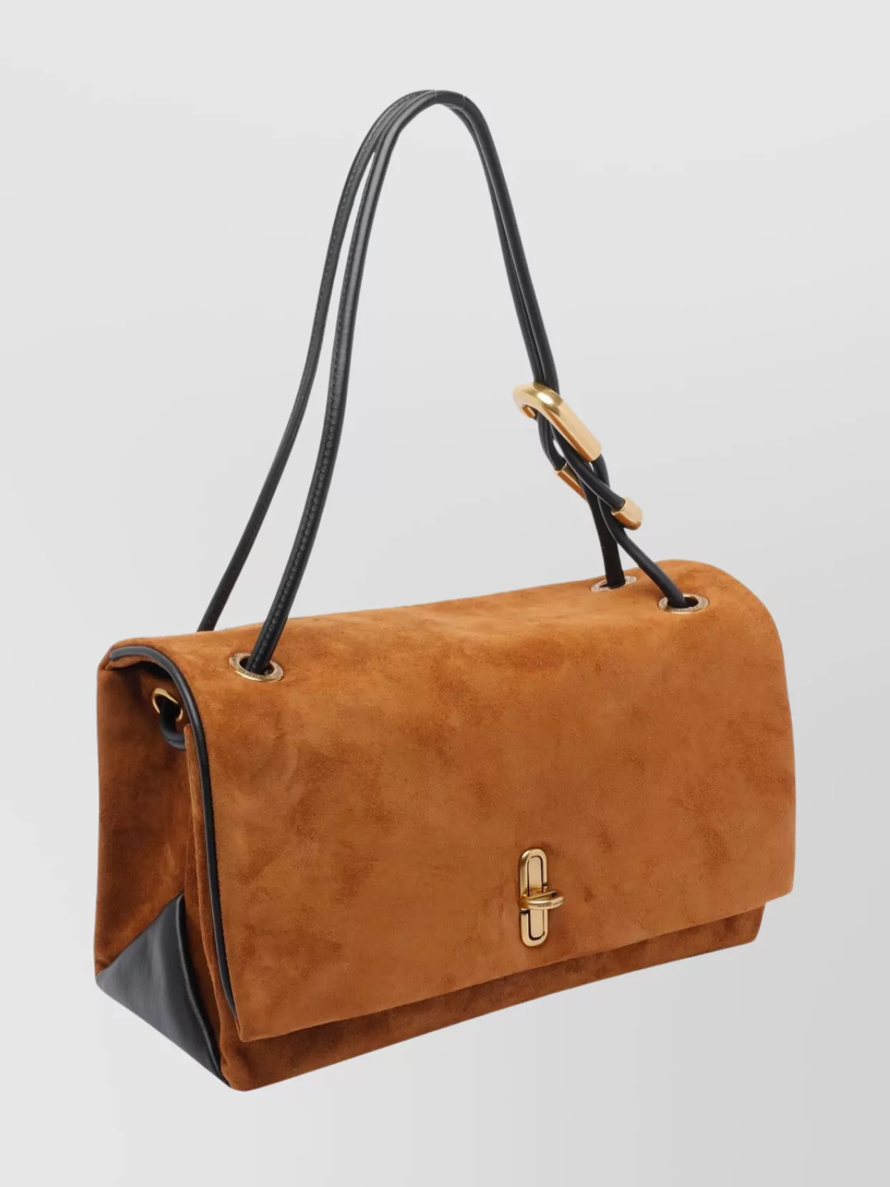 Marc Jacobs The Large Dual Suede Shoulder Bag In Brown
