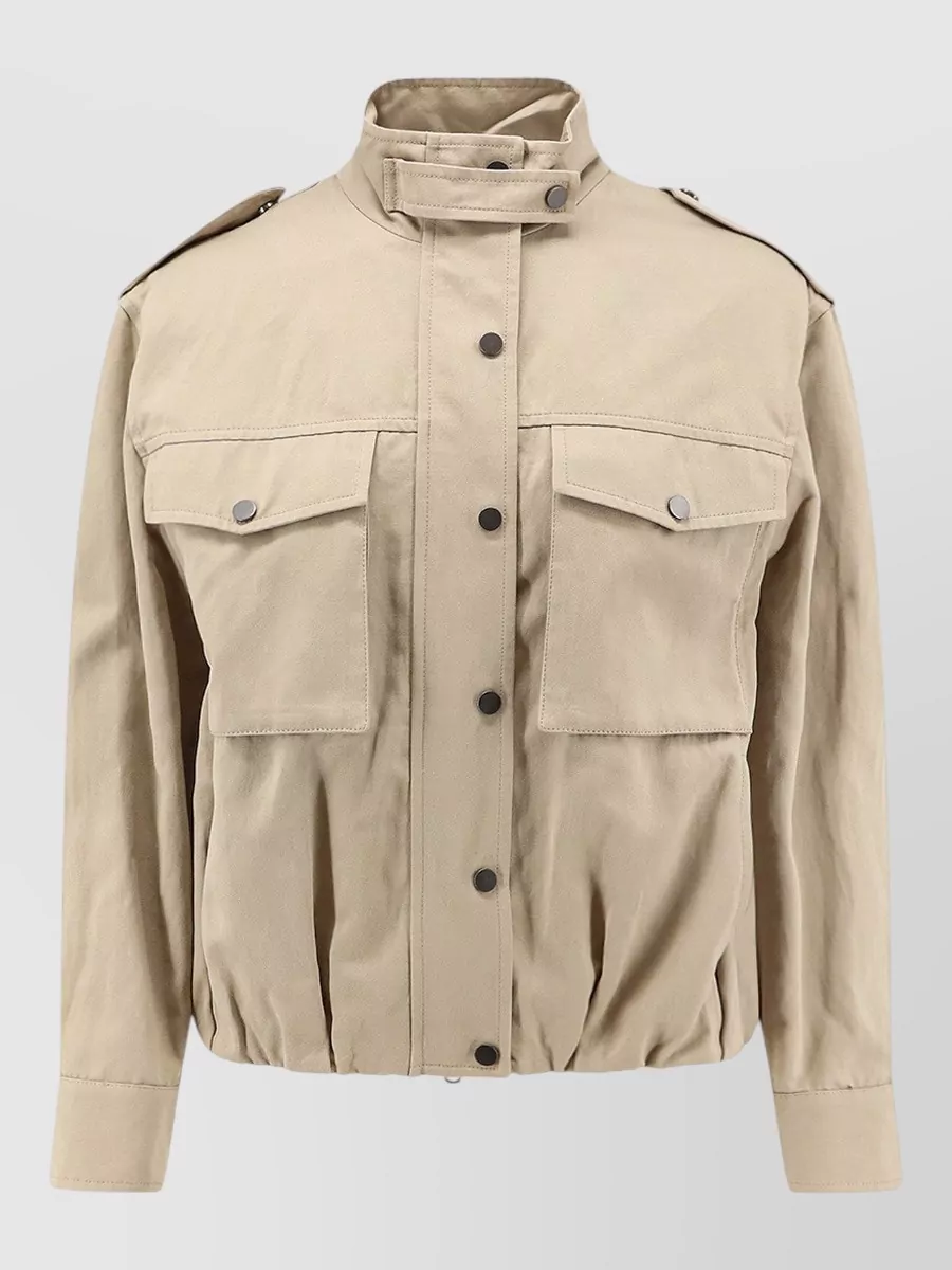 Brunello Cucinelli Cotton linen military coat