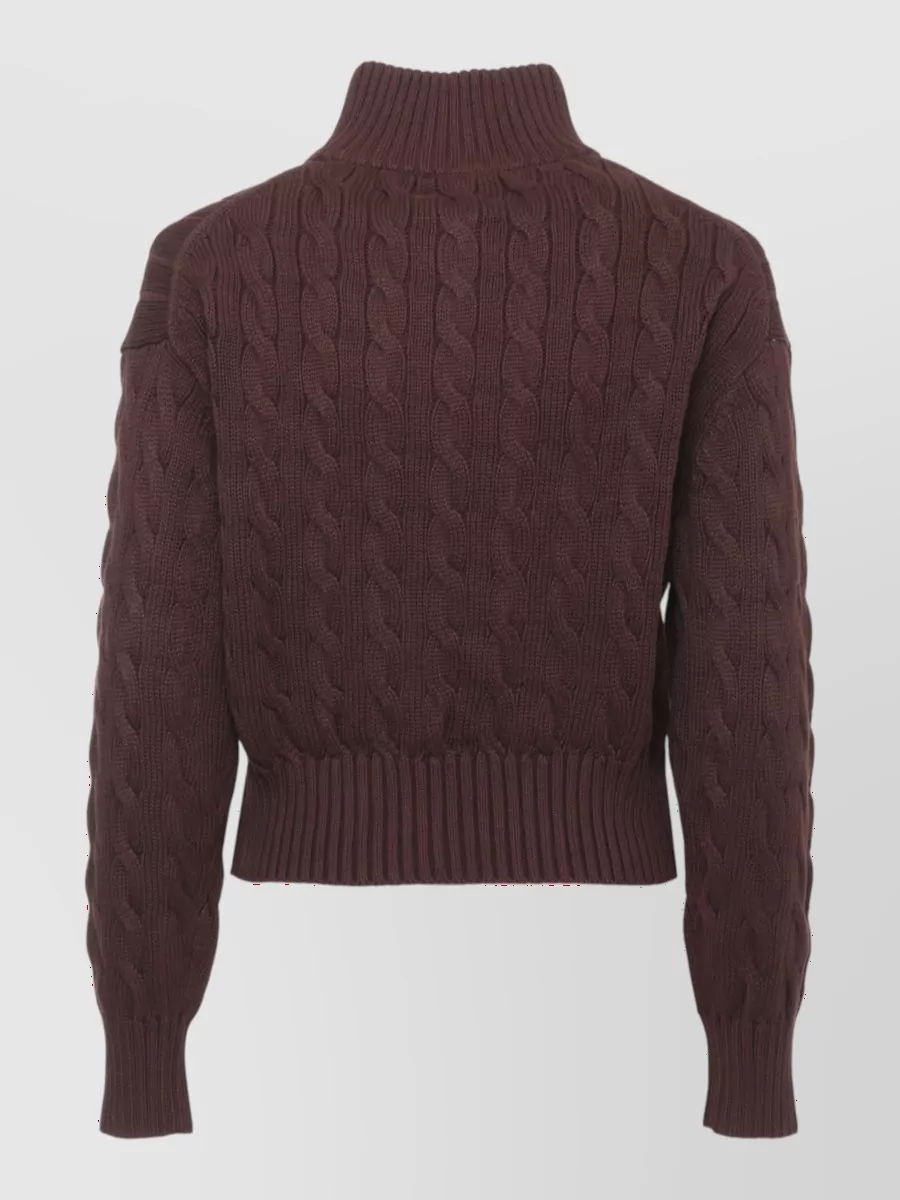 Ralph Lauren Ribbed High Collar Cotton Jumper
