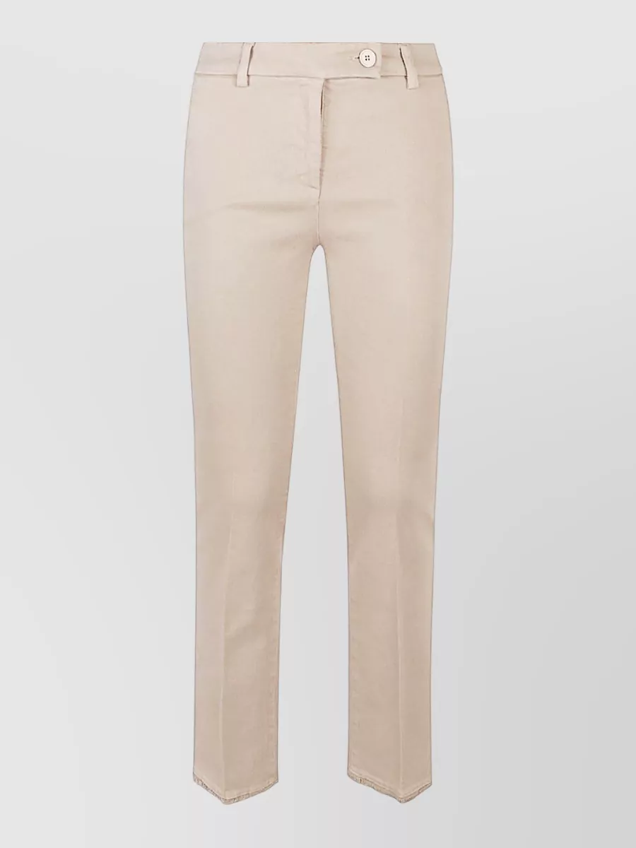Via Masini 80 Cotton Straight-Leg Trousers