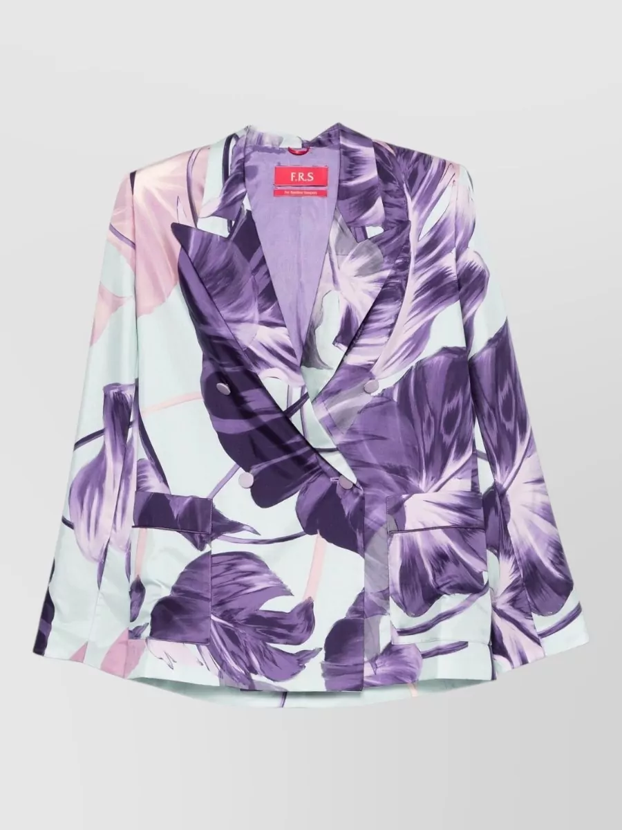 F.r.s For Restless Sleepers Silk floral-print double-breasted blazer
