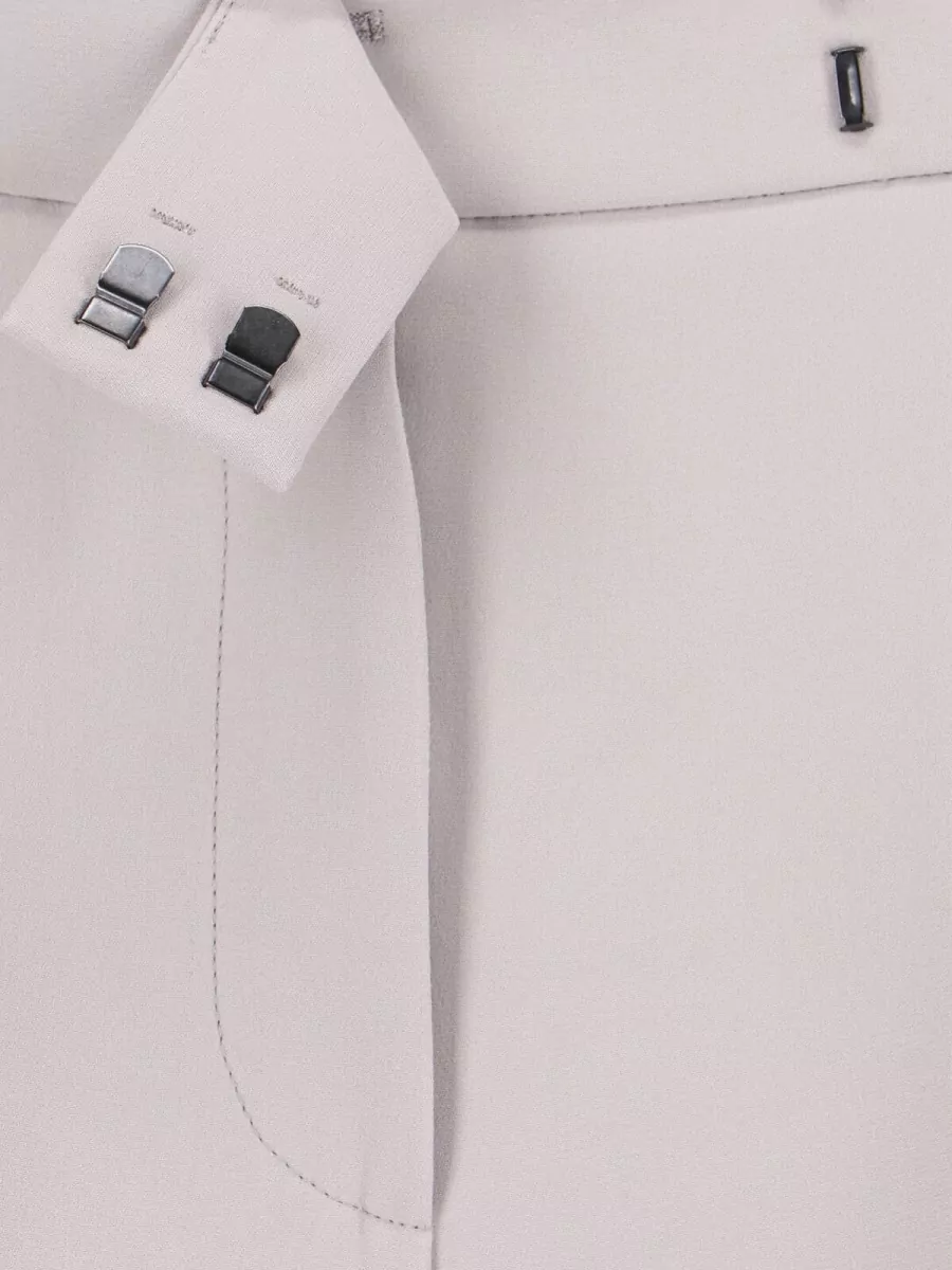 Giorgio Armani Wide Leg Trousers Belt Loops Button Detail