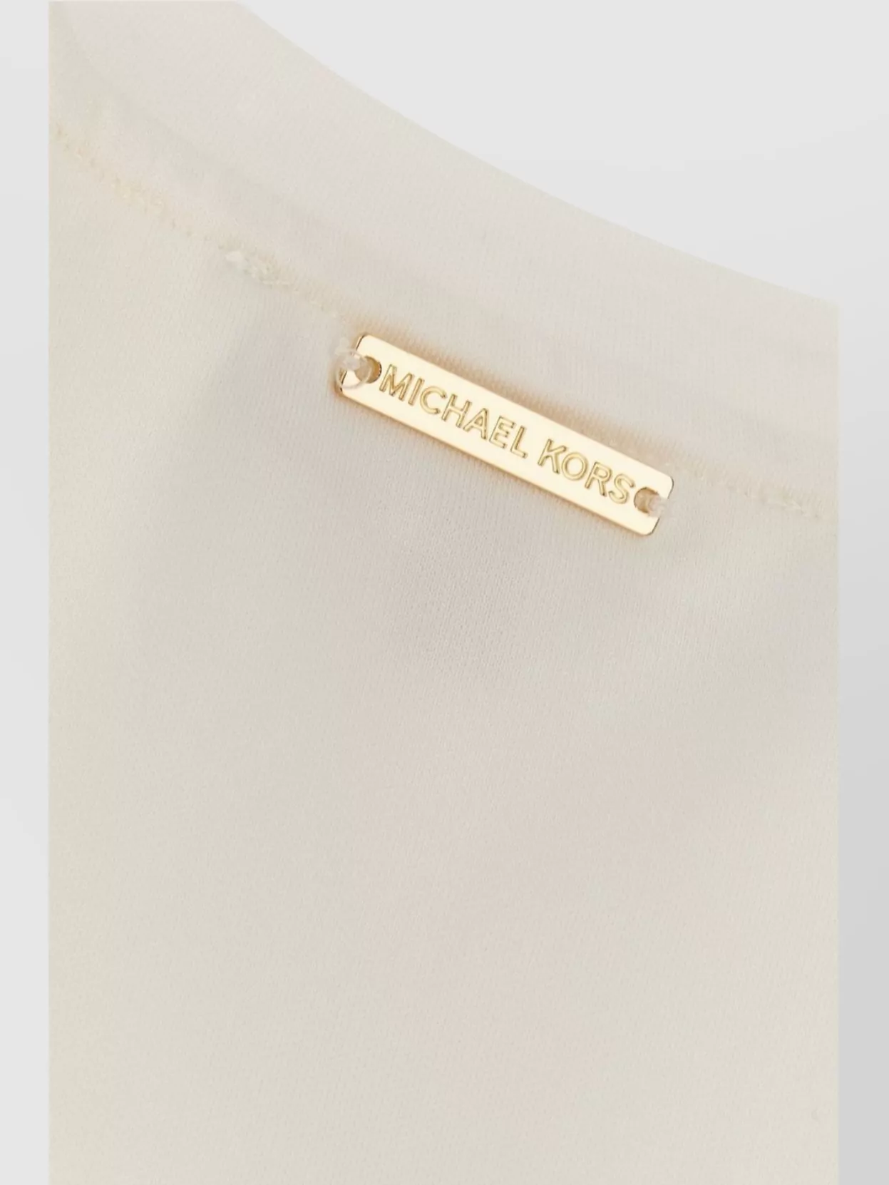 Michael Kors Reversed Folds Viscose T-shirt In Neutrals