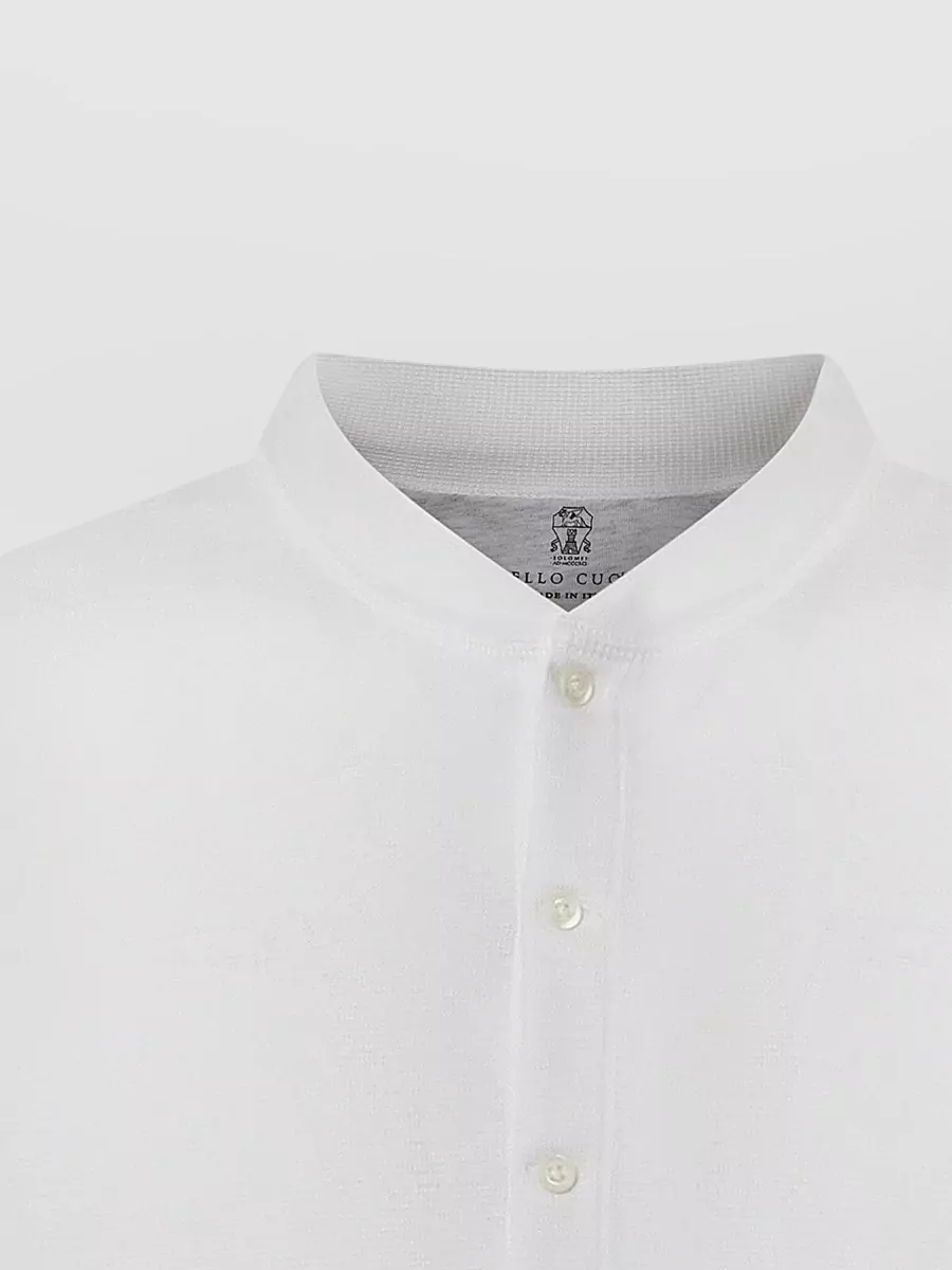 Brunello Cucinelli Mandarin Collar Shirt Long Sleeves