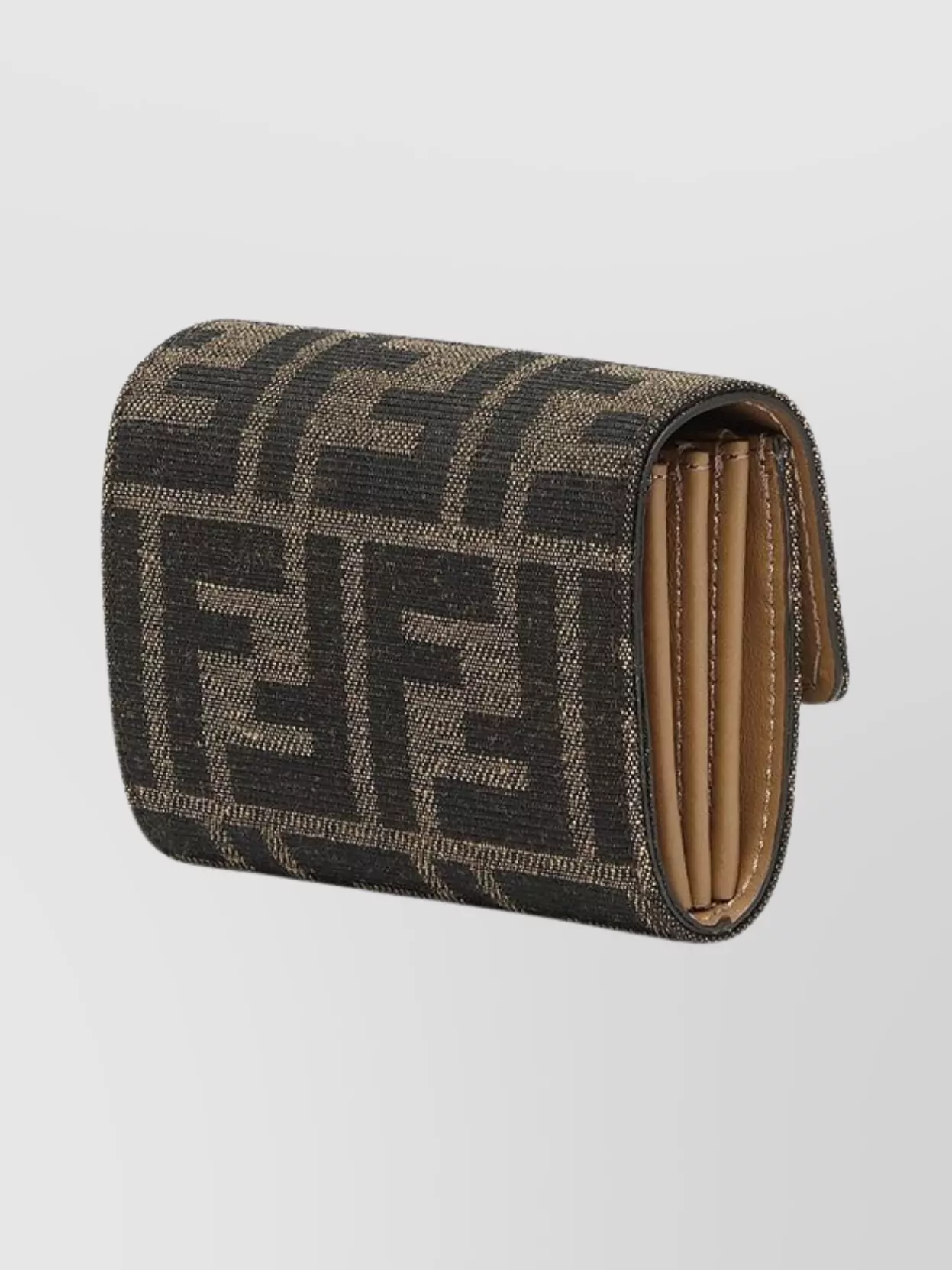Fendi Compact Cardholder With Iconic Jacquard Design