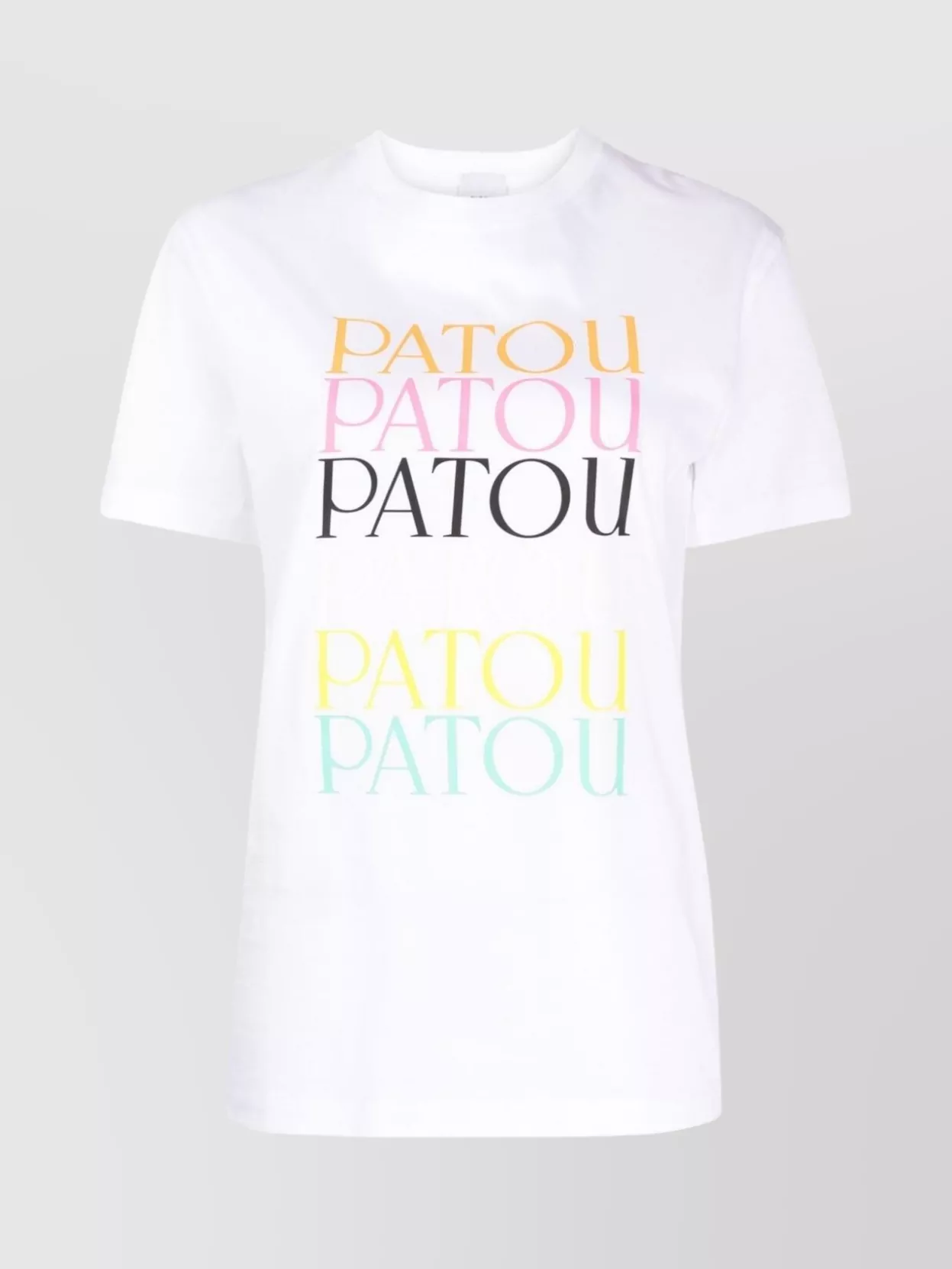 Shop Patou Crew Neck Straight Hem Short Sleeve Top