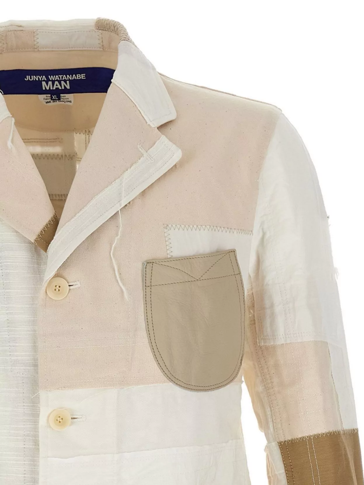 Junya Watanabe Notched Lapel Patchwork Blazer