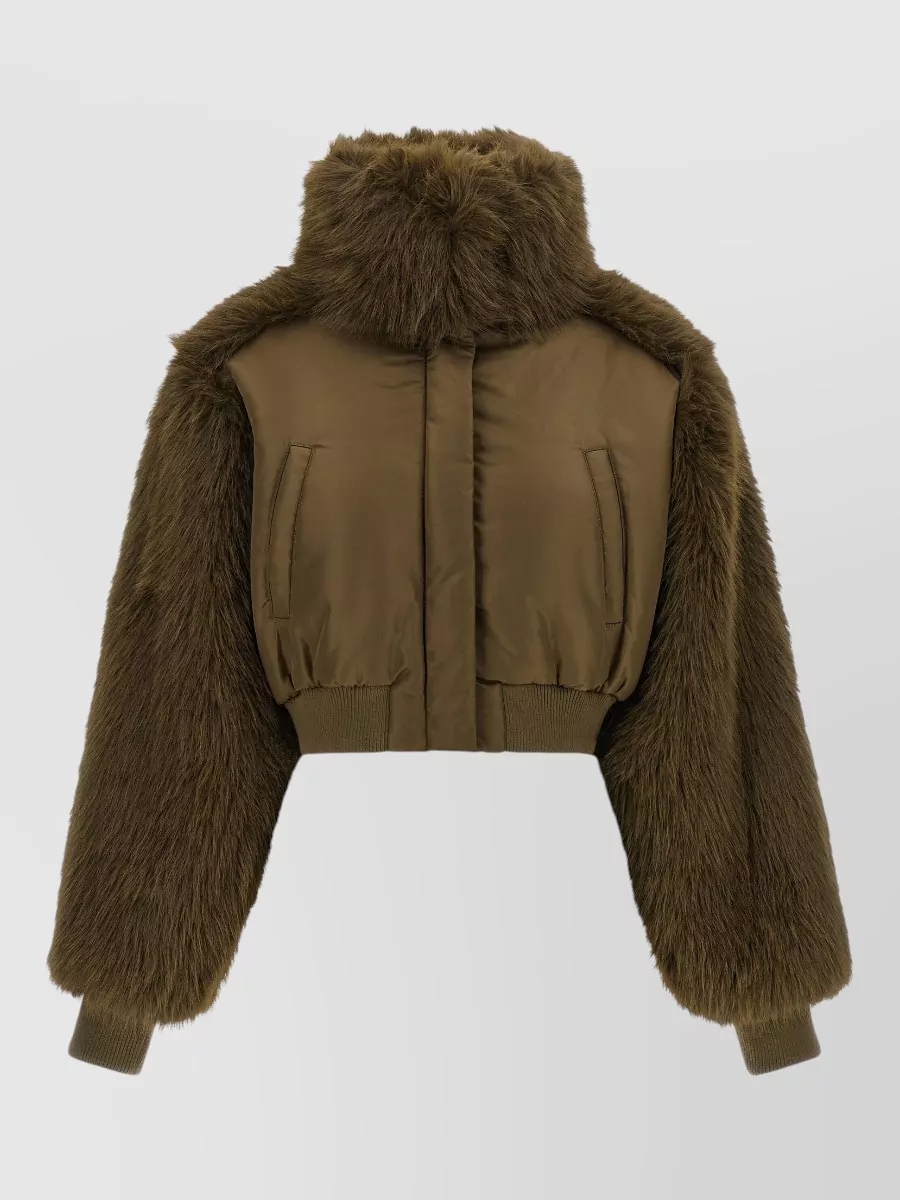 Pinko Faux Fur Bomber Jacket