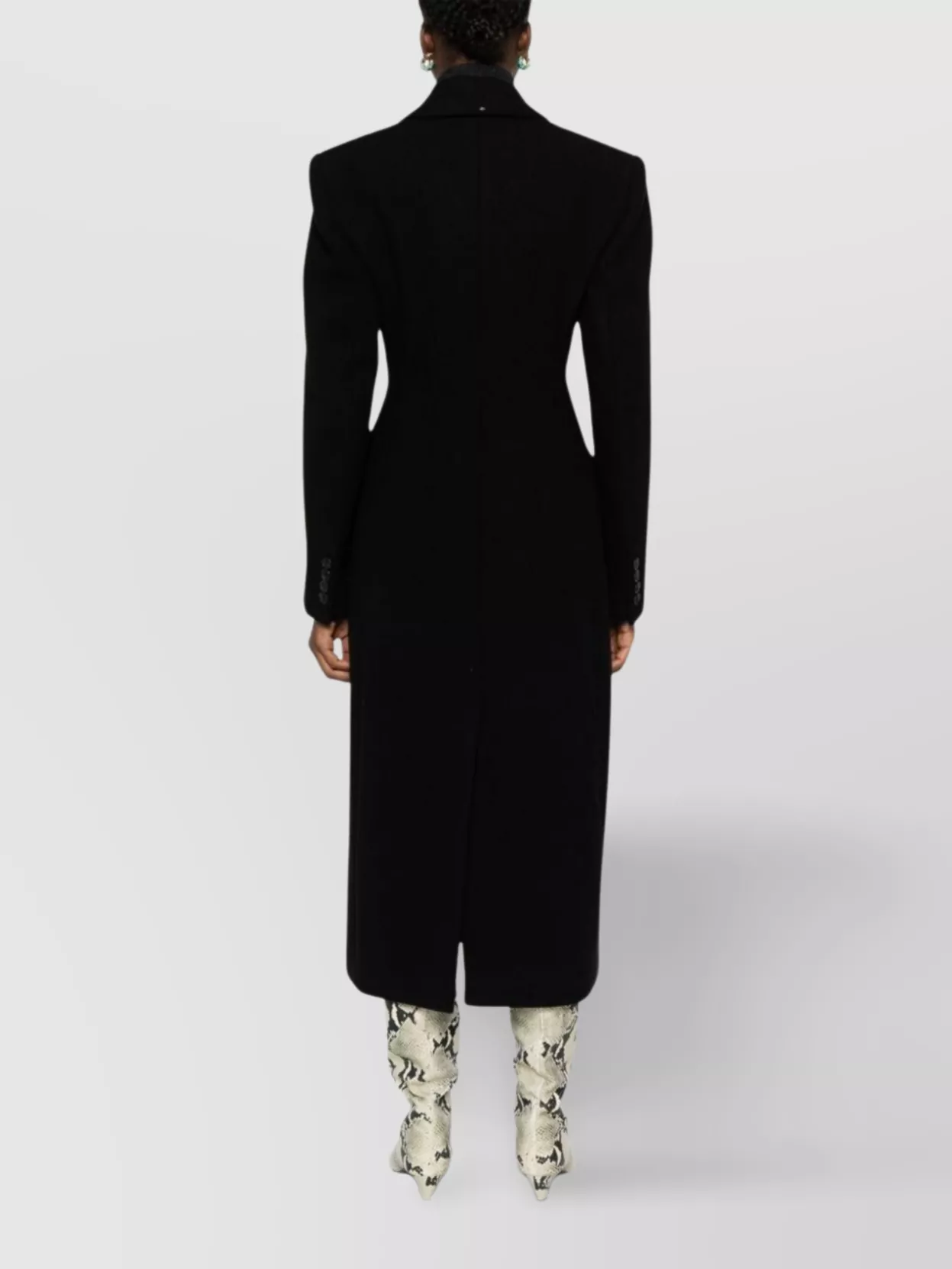 Sportmax Wool-Cashmere Blend Coat With Dart Detailing