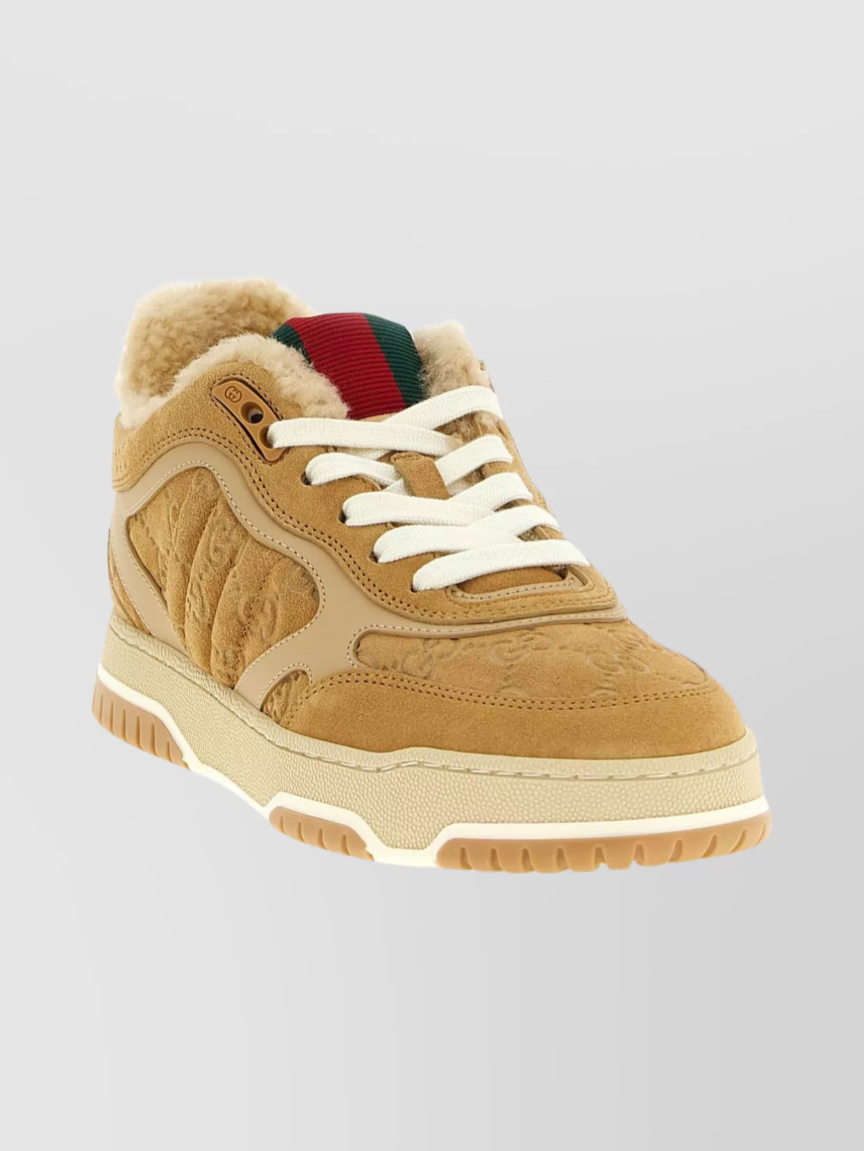 Gucci Perforated Accent Re-Web Style Sneakers