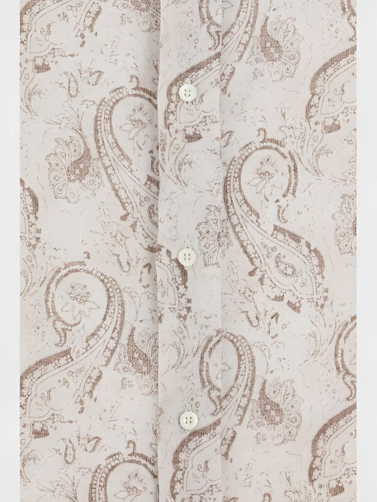 Brunello Cucinelli Linen Shirt Paisley Pattern