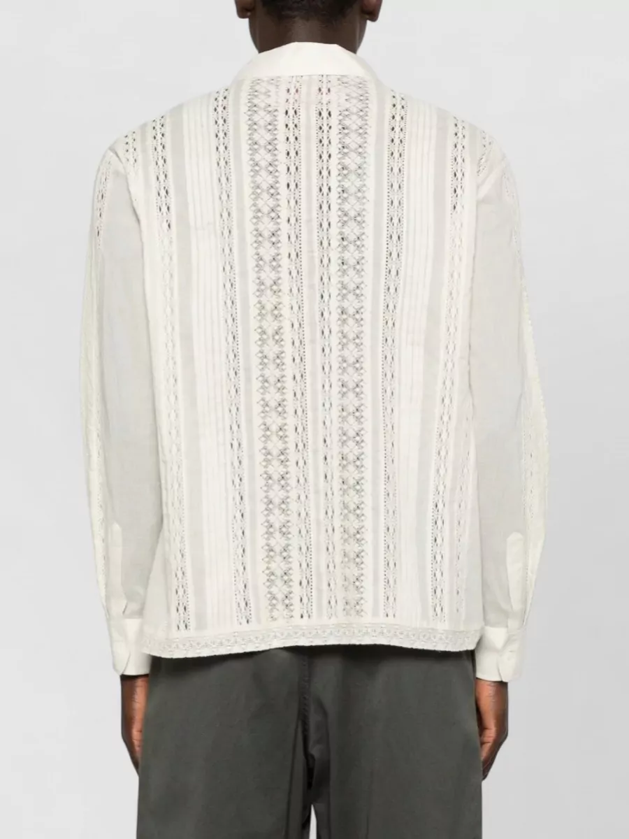 Baziszt Cotton Long-Sleeve Pleated Shirt