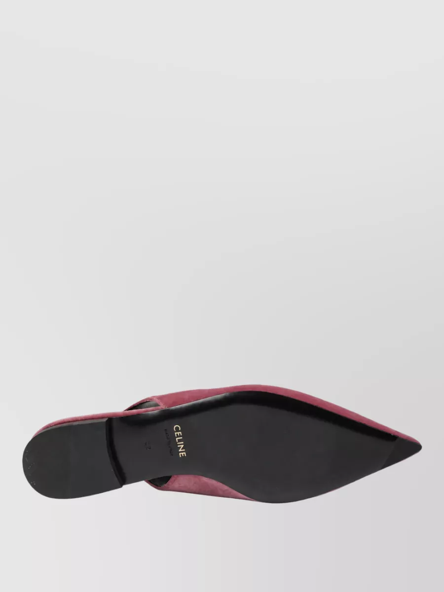 Celine Velvet Flat Slingback Mules