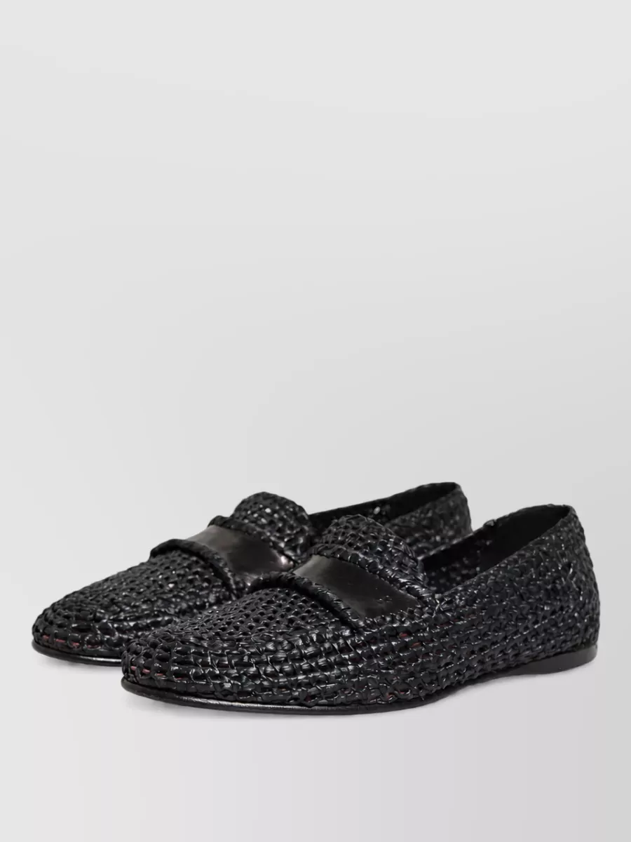 Dolce&Gabbana woven raffia slippers