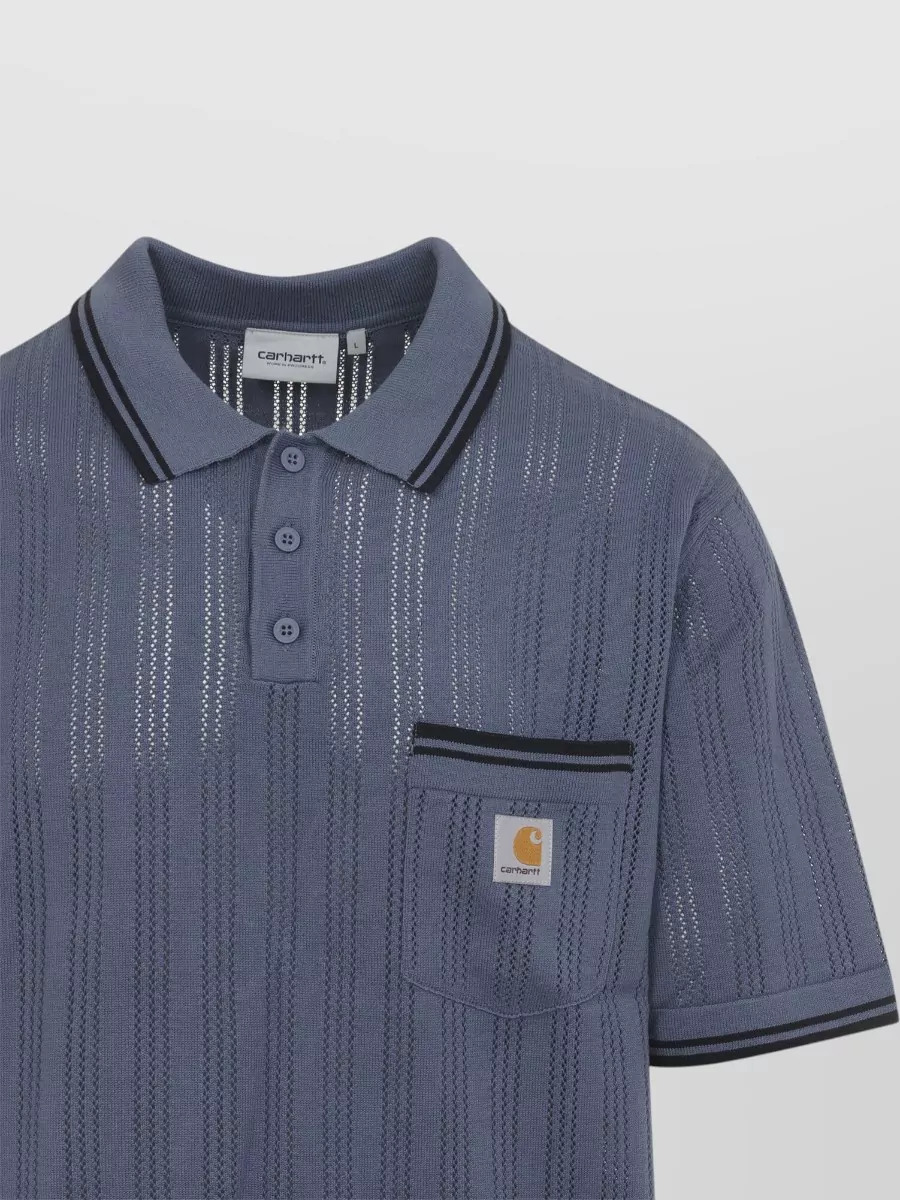 Carhartt Wip Ramsey Short Sleeve Polo Shirt Pocket Trim