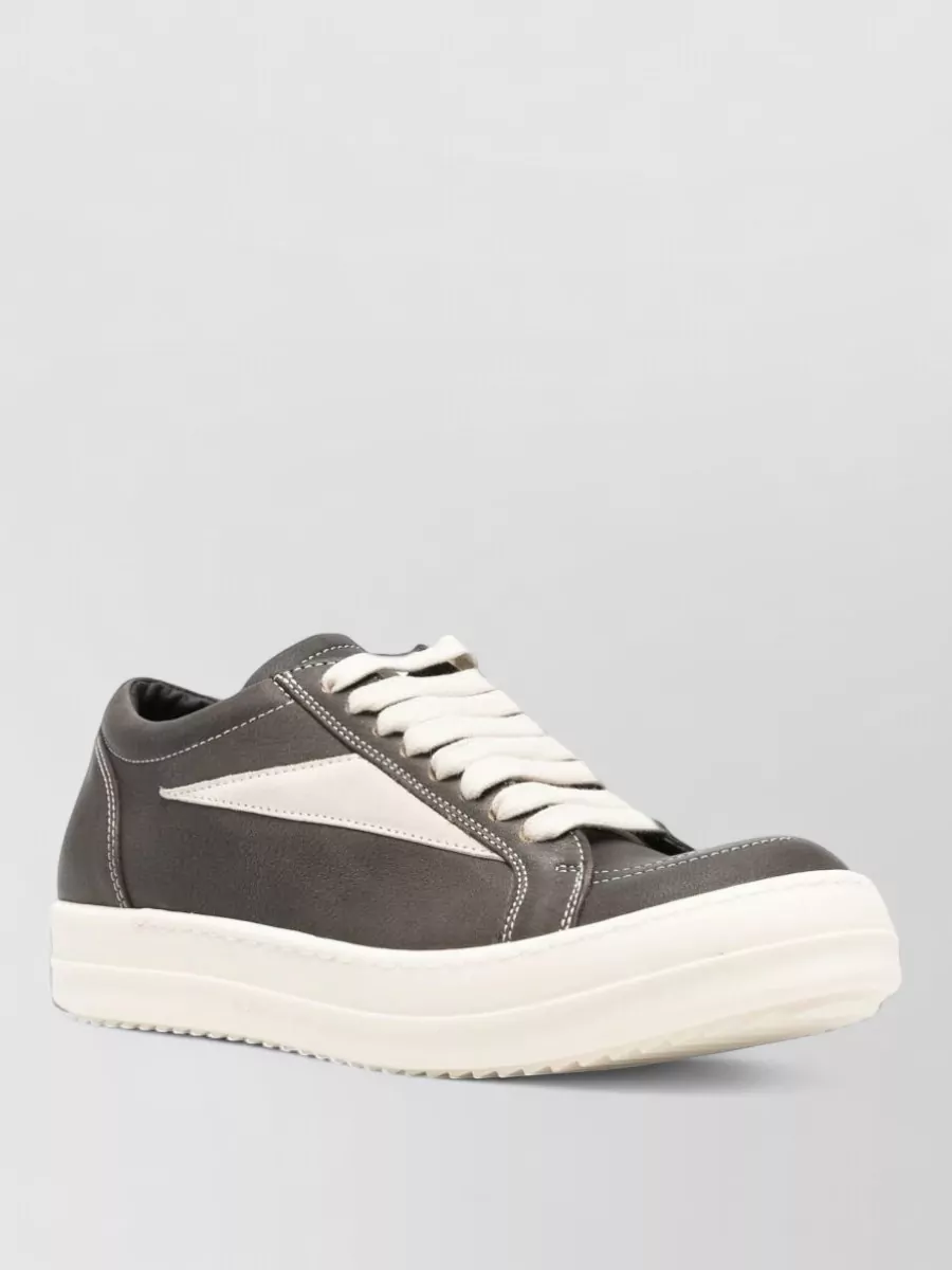 Rick Owens leather lace-up sneakers