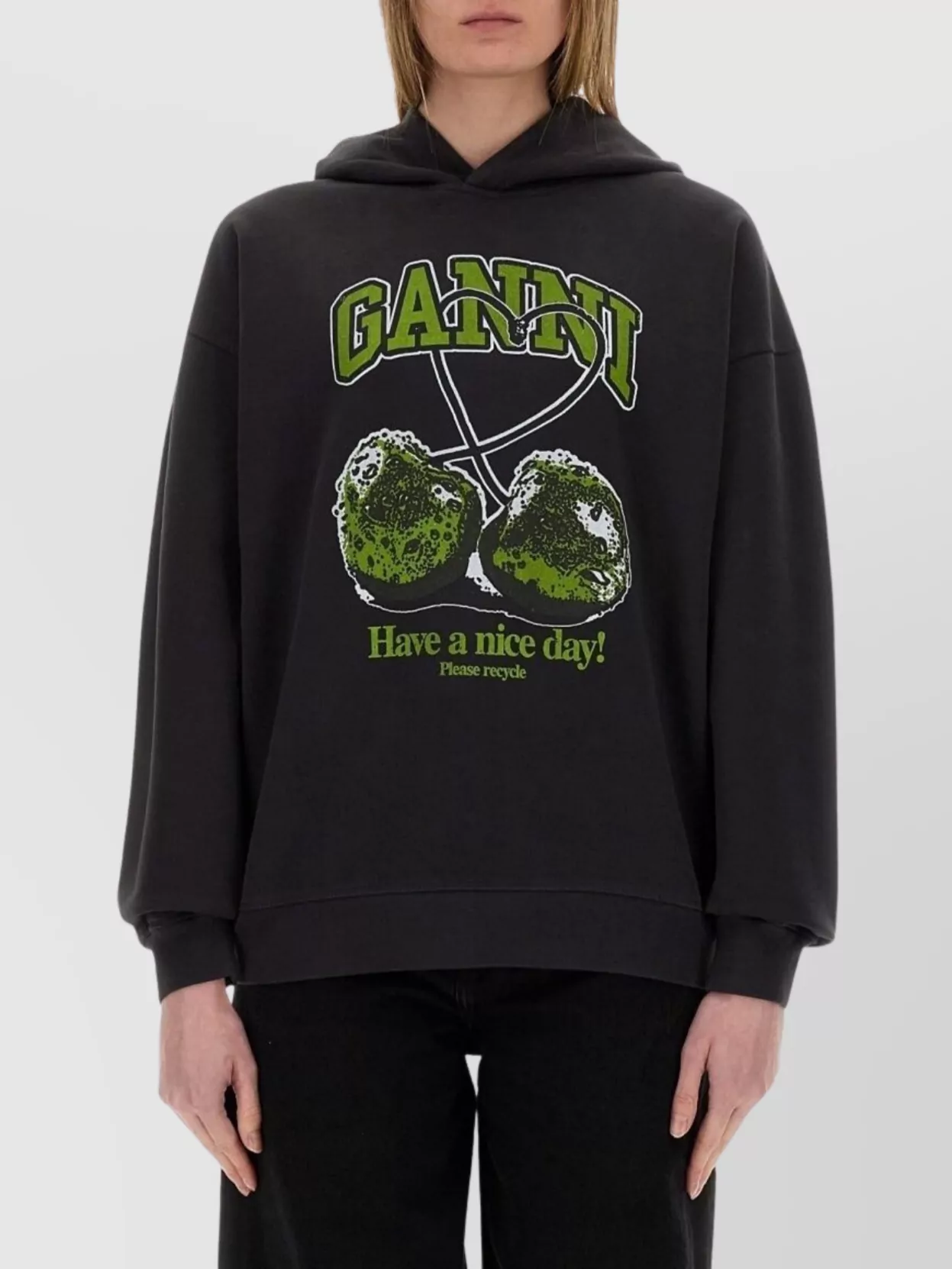 Ganni "Cherry Isoli" Hooded Sweater