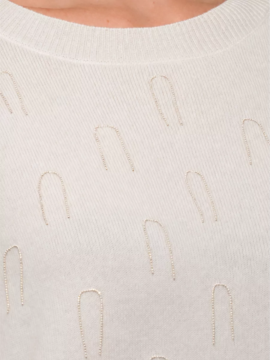 Fabiana Filippi Wool Silk Cashmere Crewneck Sweatshirt
