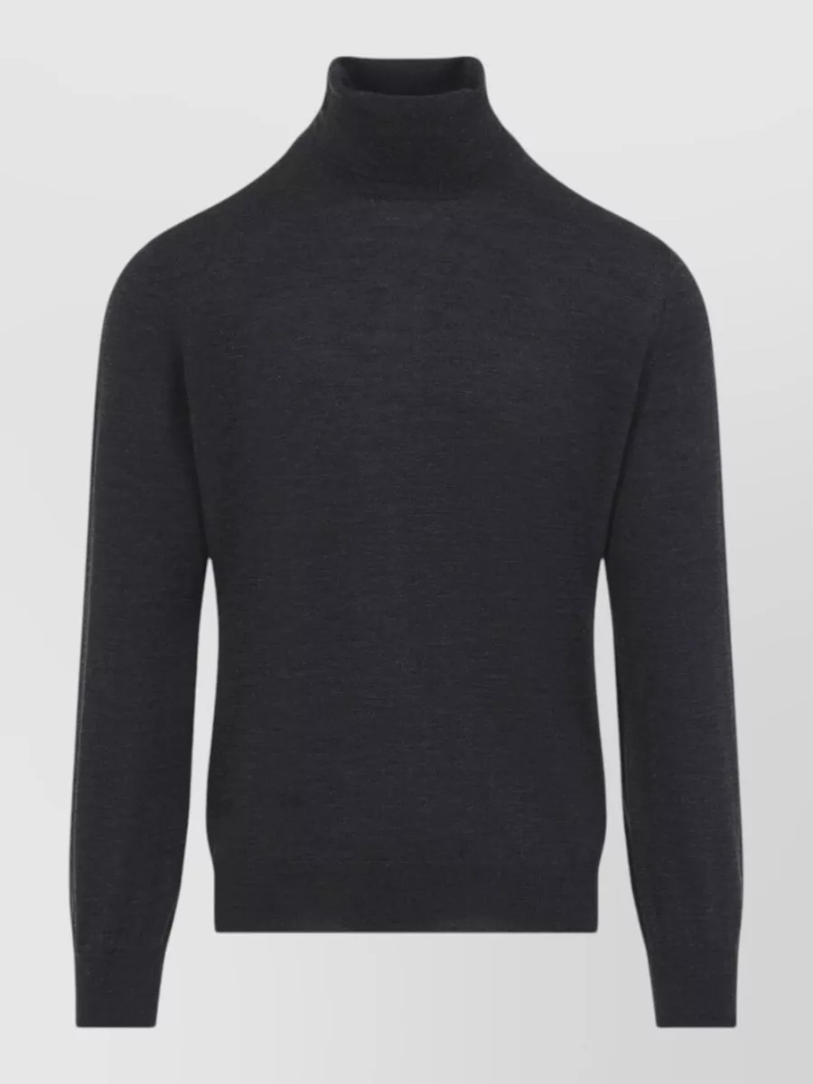 Brunello Cucinelli Ribbed Wool Cashmere Turtleneck Sweater