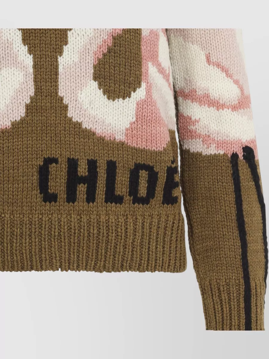 Chloé Wool Logo-Intarsia Sweater